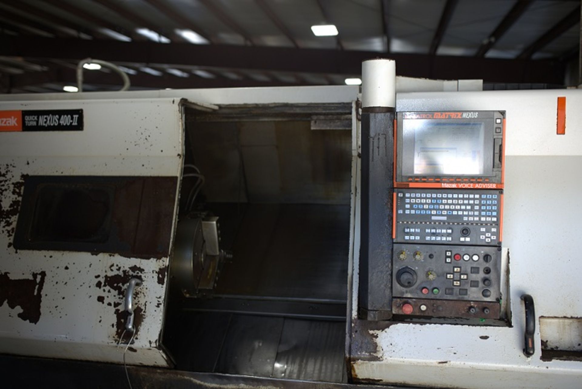 2006 MAZAK QTN-400 CNC LATHE WITH 5.2" BORE AND DUAL AIR CHUCKS, S/N 189218 - Image 7 of 9