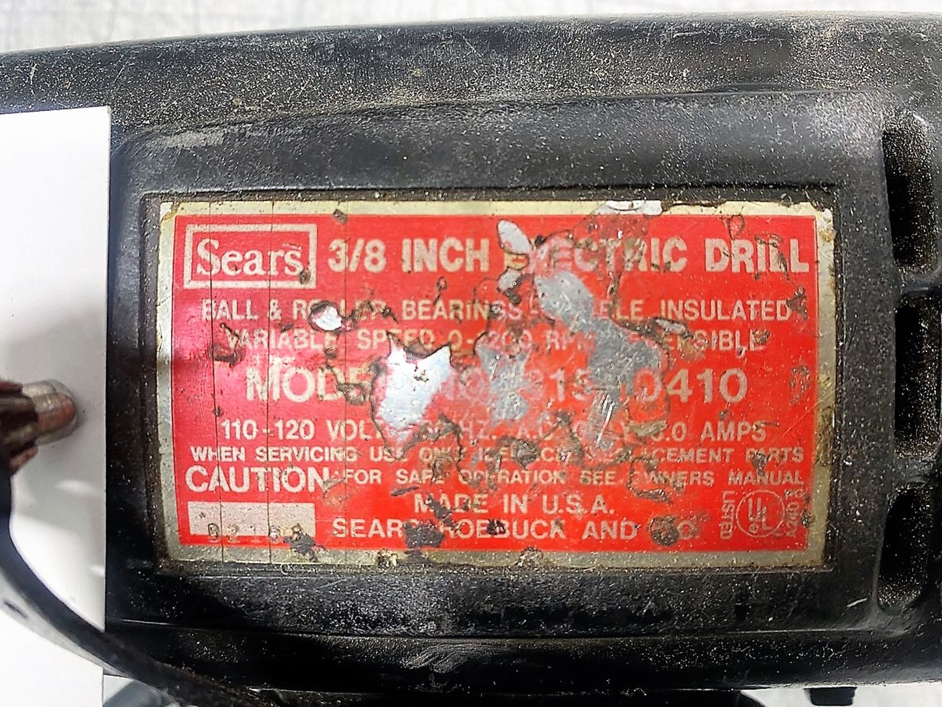 Sears 3/8" Electric Drill - Image 2 of 2