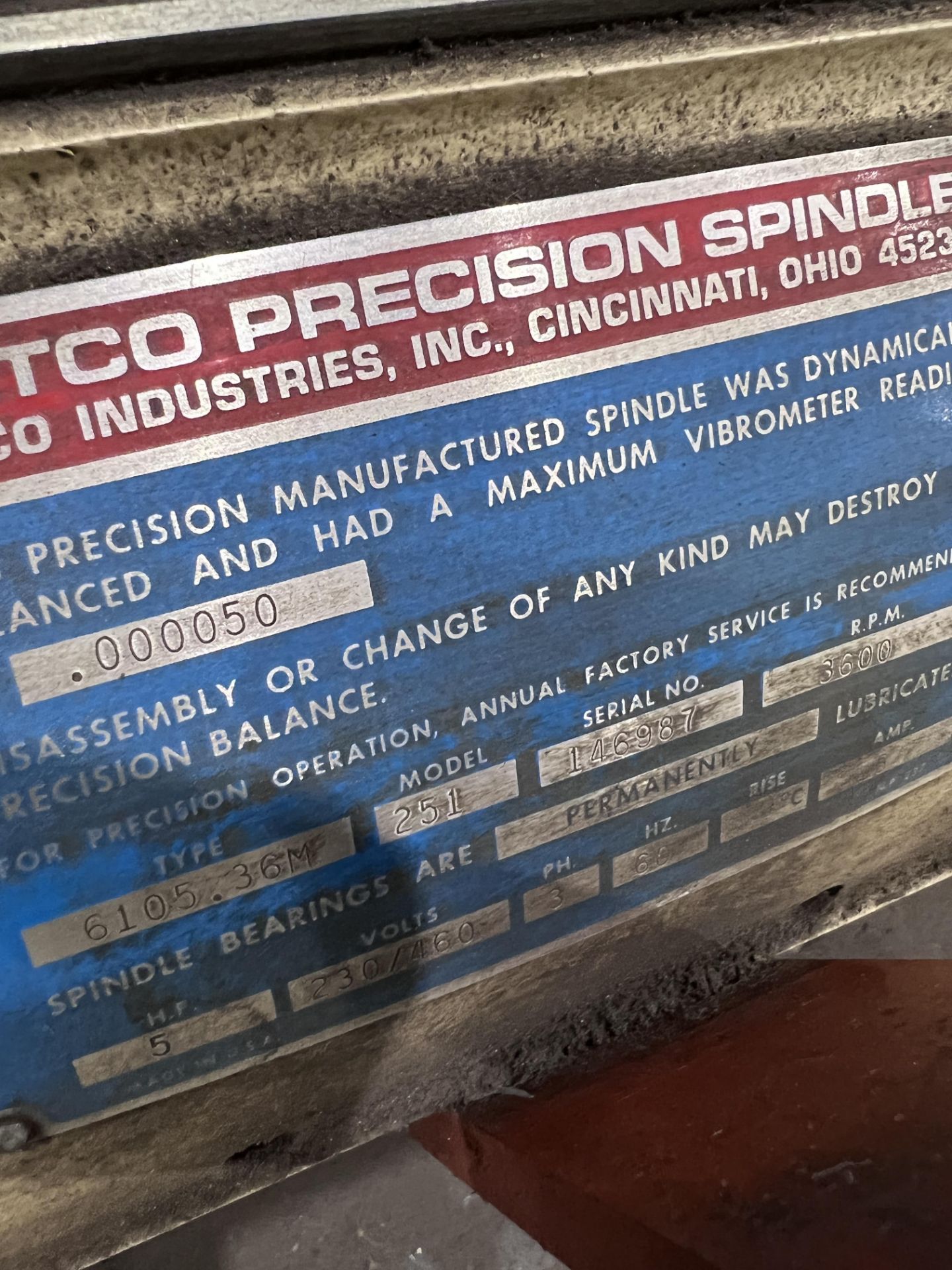 Setco Precision Spindle - Image 4 of 4