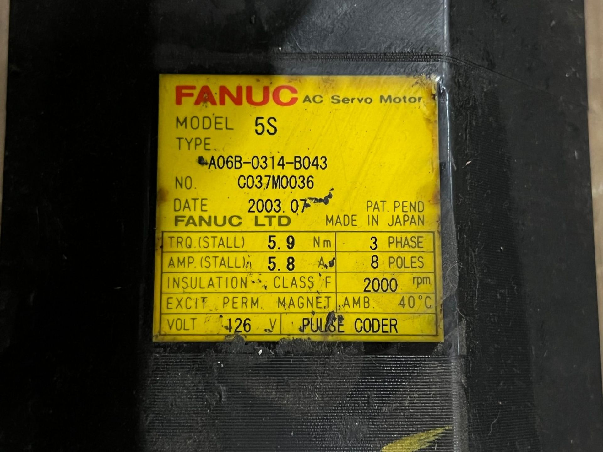 (9) Fanuc AC Servo Motors - Image 6 of 6