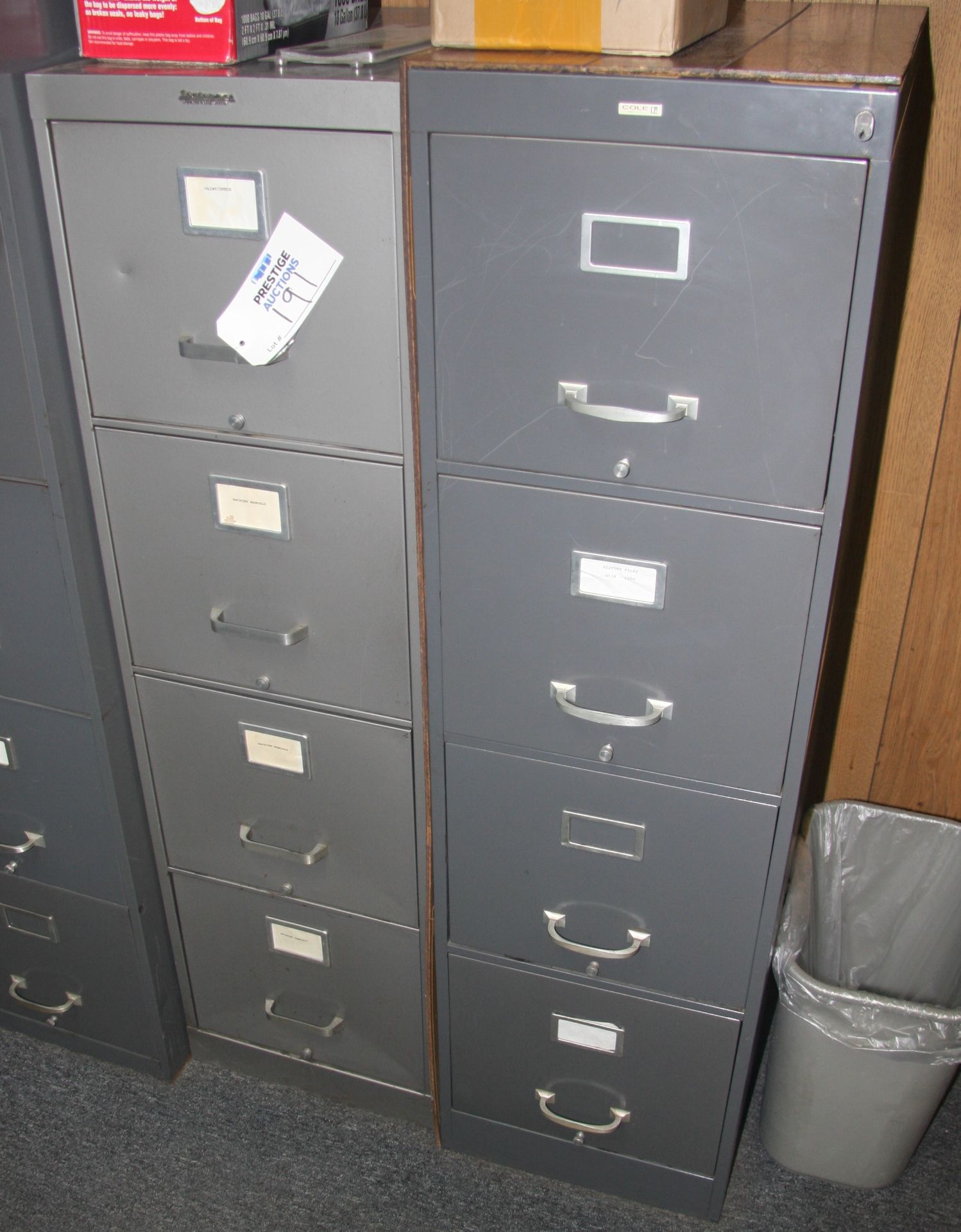 (2) 4 Drawer File Cabinets