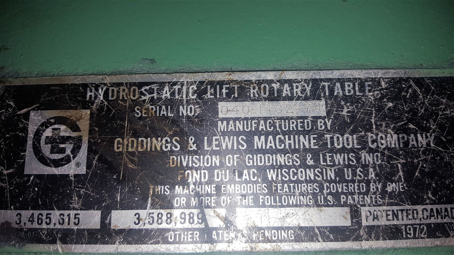 96" x 120" Giddings & Lewis Hydrostatic Rotary Table - Image 5 of 5