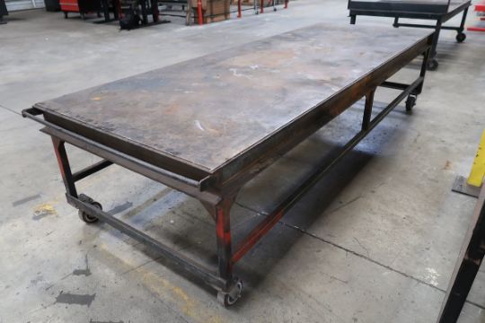 Heavy Duty Steel Table on Castors - Image 2 of 2