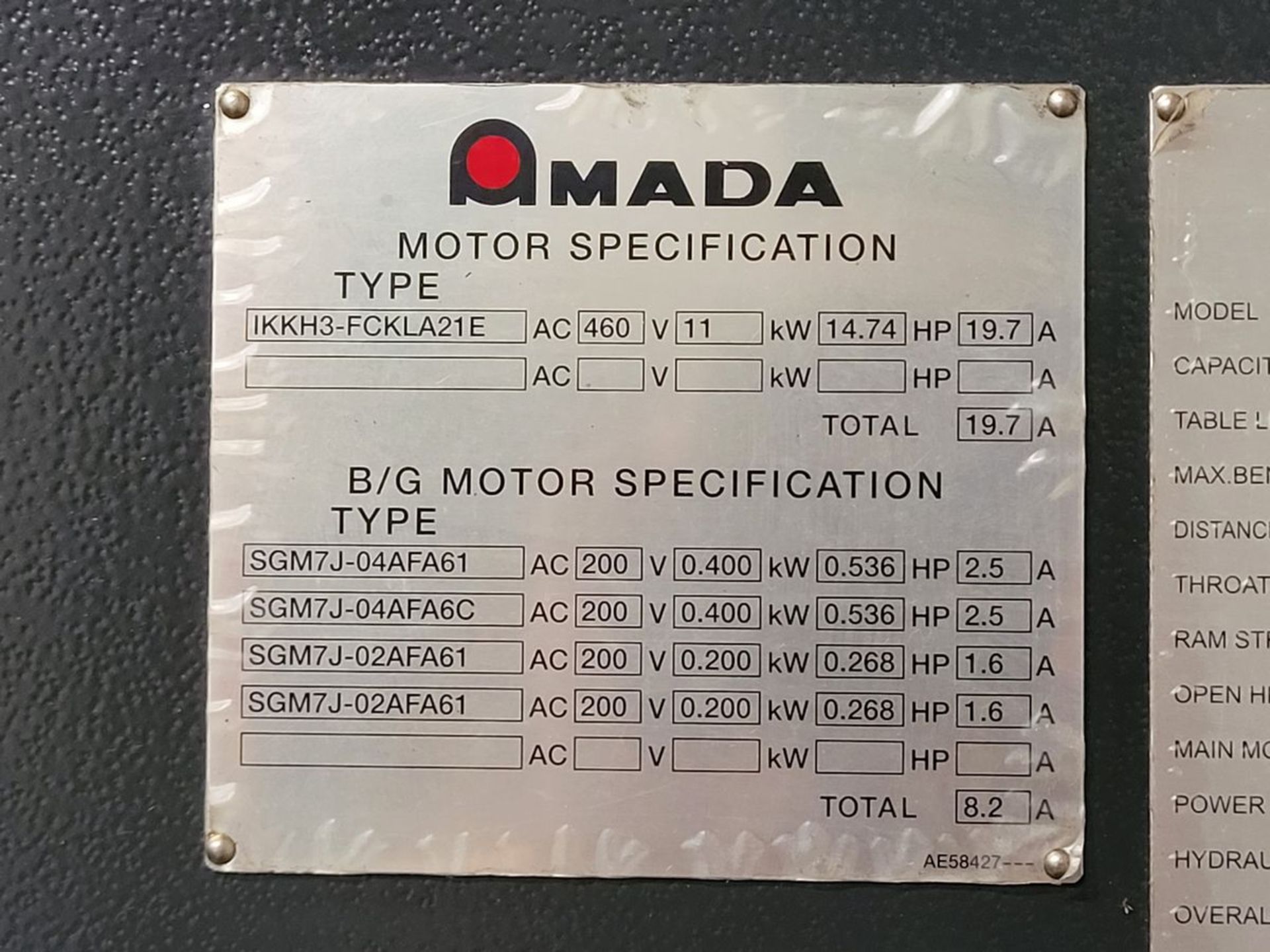 2018 Amada HM1003 110 Ton x 10’2”, 7-Axis CNC Press Brake - Image 12 of 12