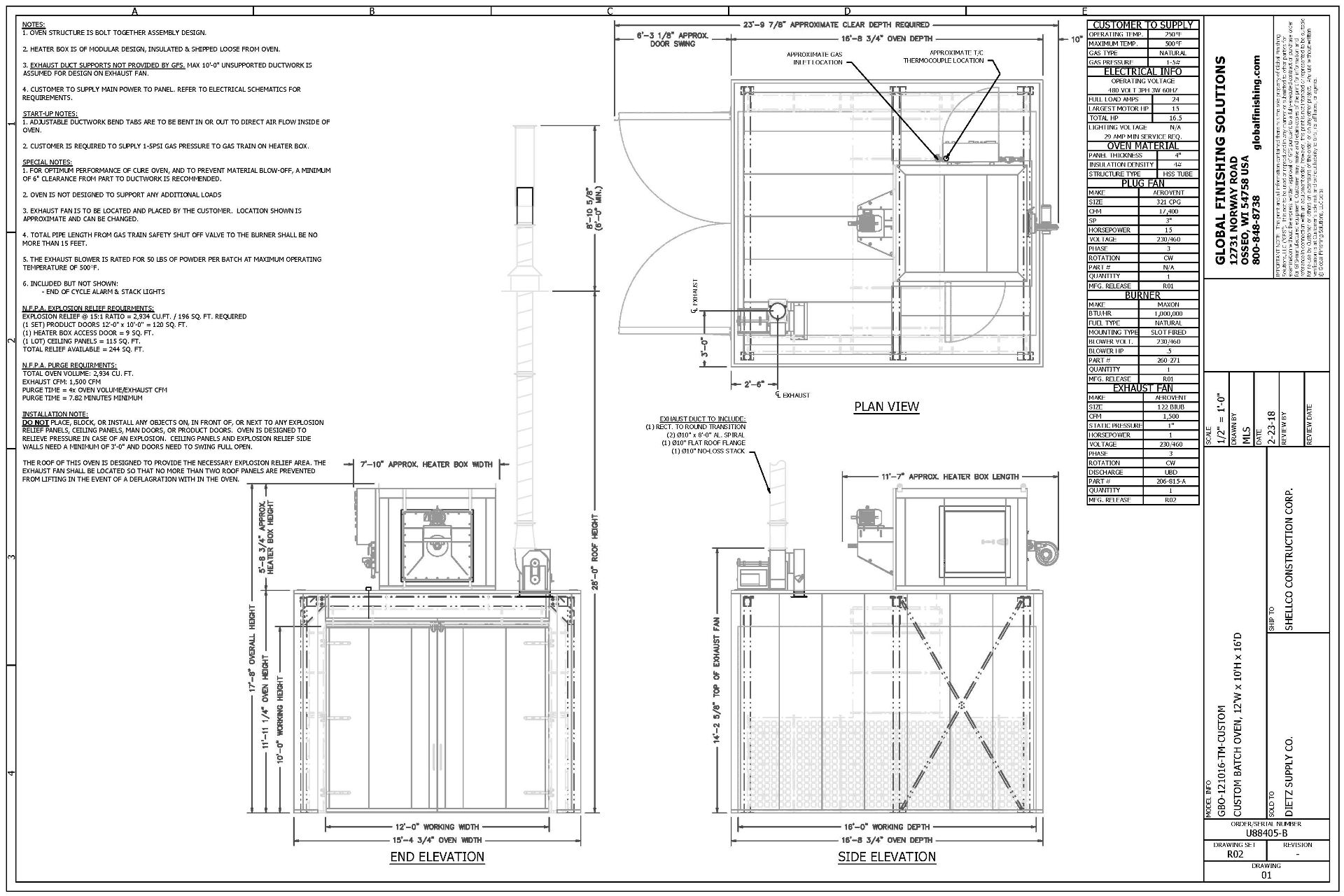 2018 Global Finishing Solutions Batch Process Oven - Image 8 of 14