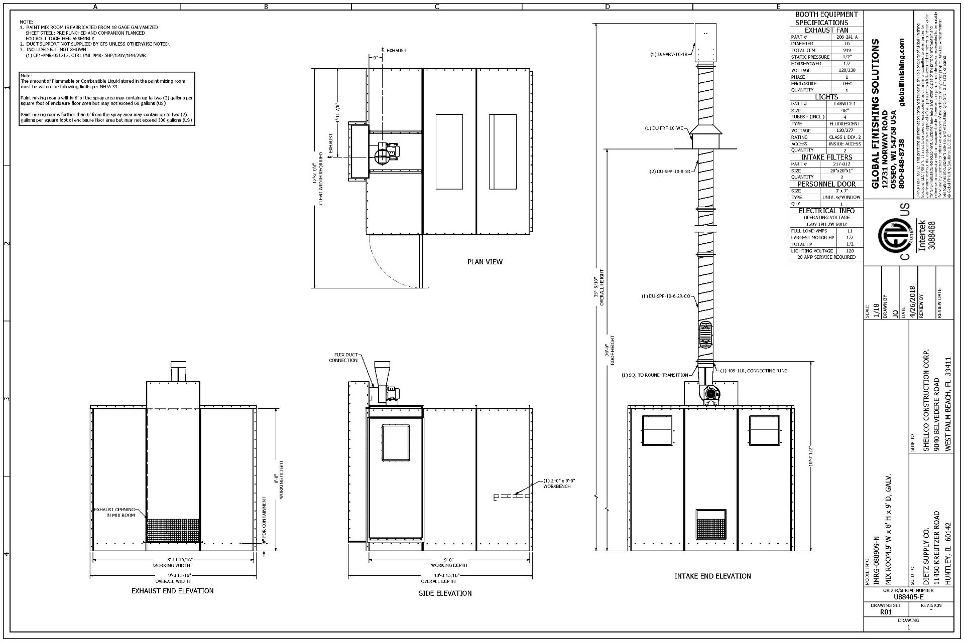 2018 Global Finishing Solutions Paint Mixing Room - Image 13 of 14