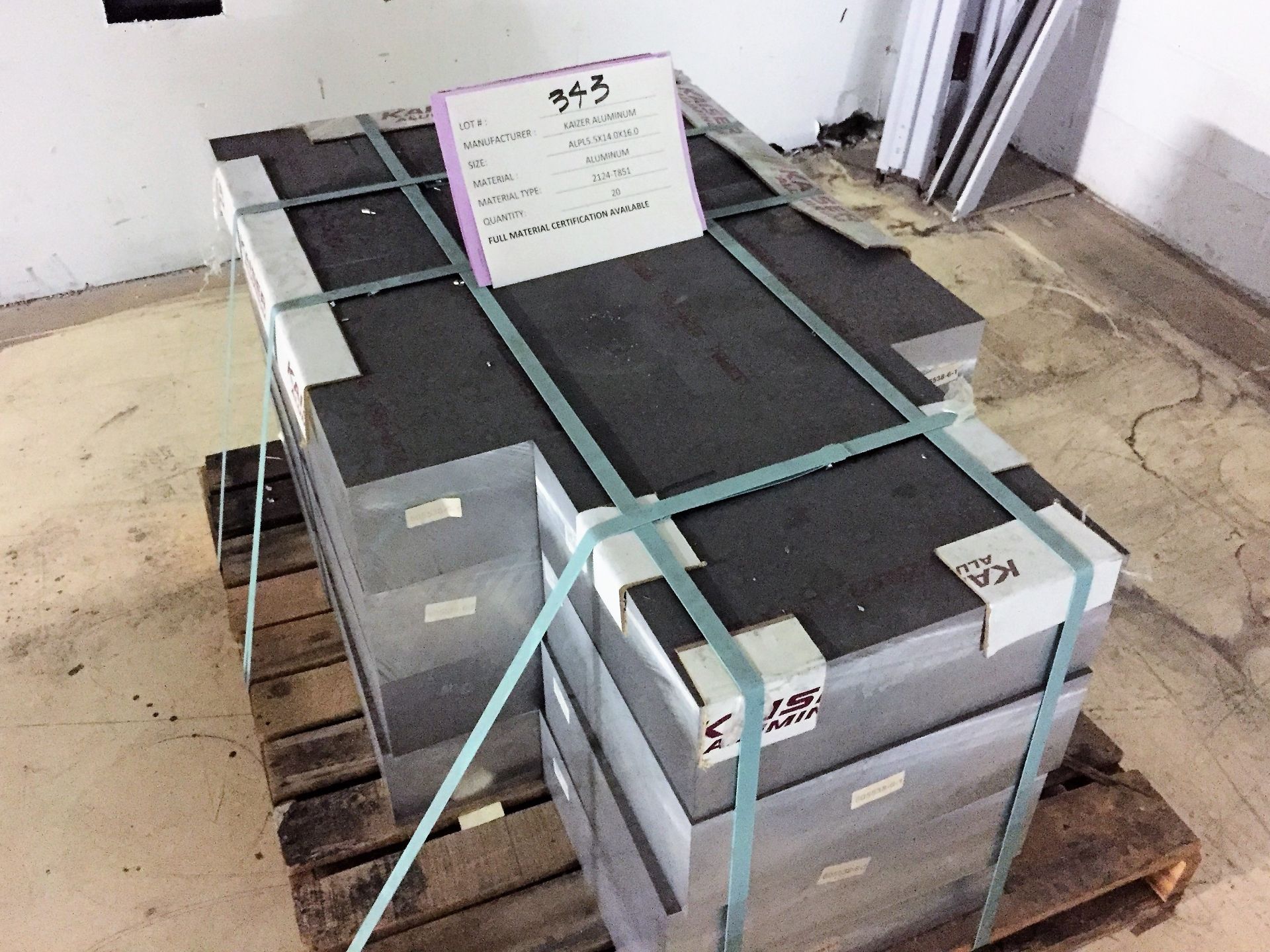 (20) Kaizer Certified Aluminum Blocks, 16" x 14" x 5.5", Type 2124-T851