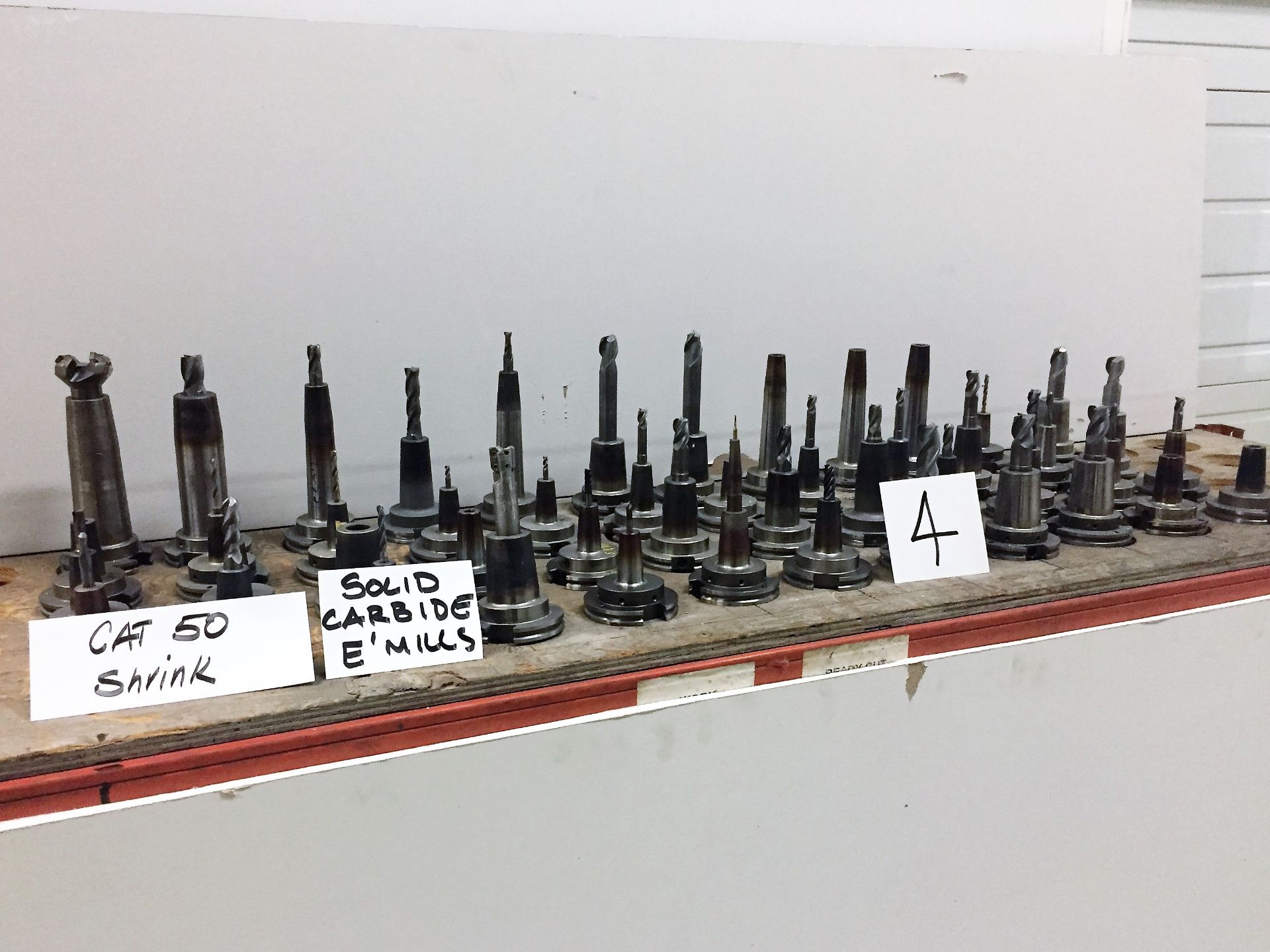 (48) CAT 50 Tool Holders & Solid Carbide End Mills