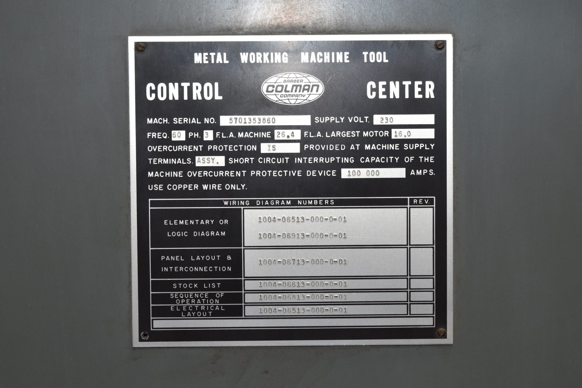 Barber Colman Model 10 VGS Gear Shaper - Image 4 of 4