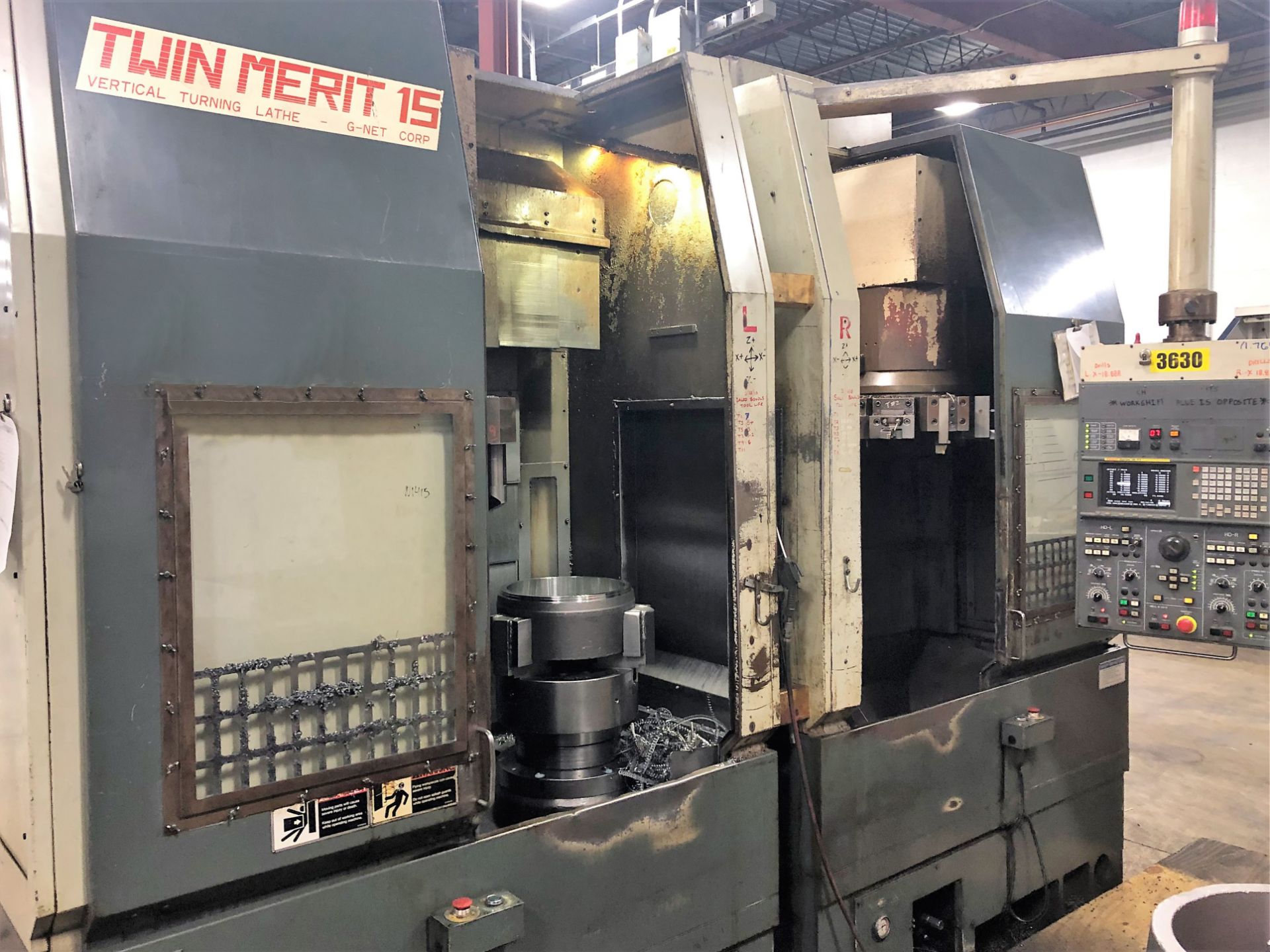 G-Net Twin Merit TM-15 Twin Spindle CNC Vertical Lathe