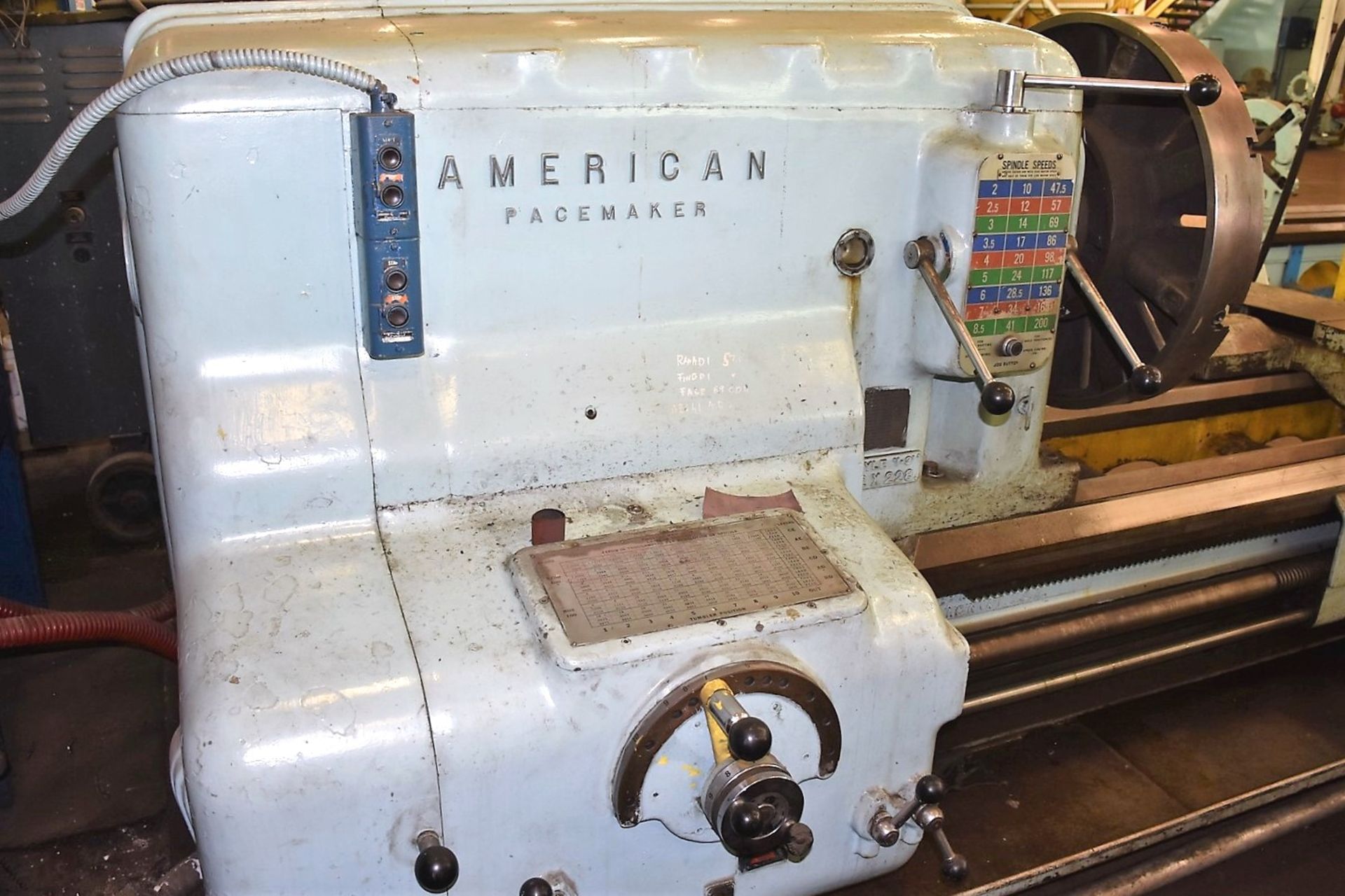 American Pacemaker 42" x 228" Manual Lathe - Image 2 of 7