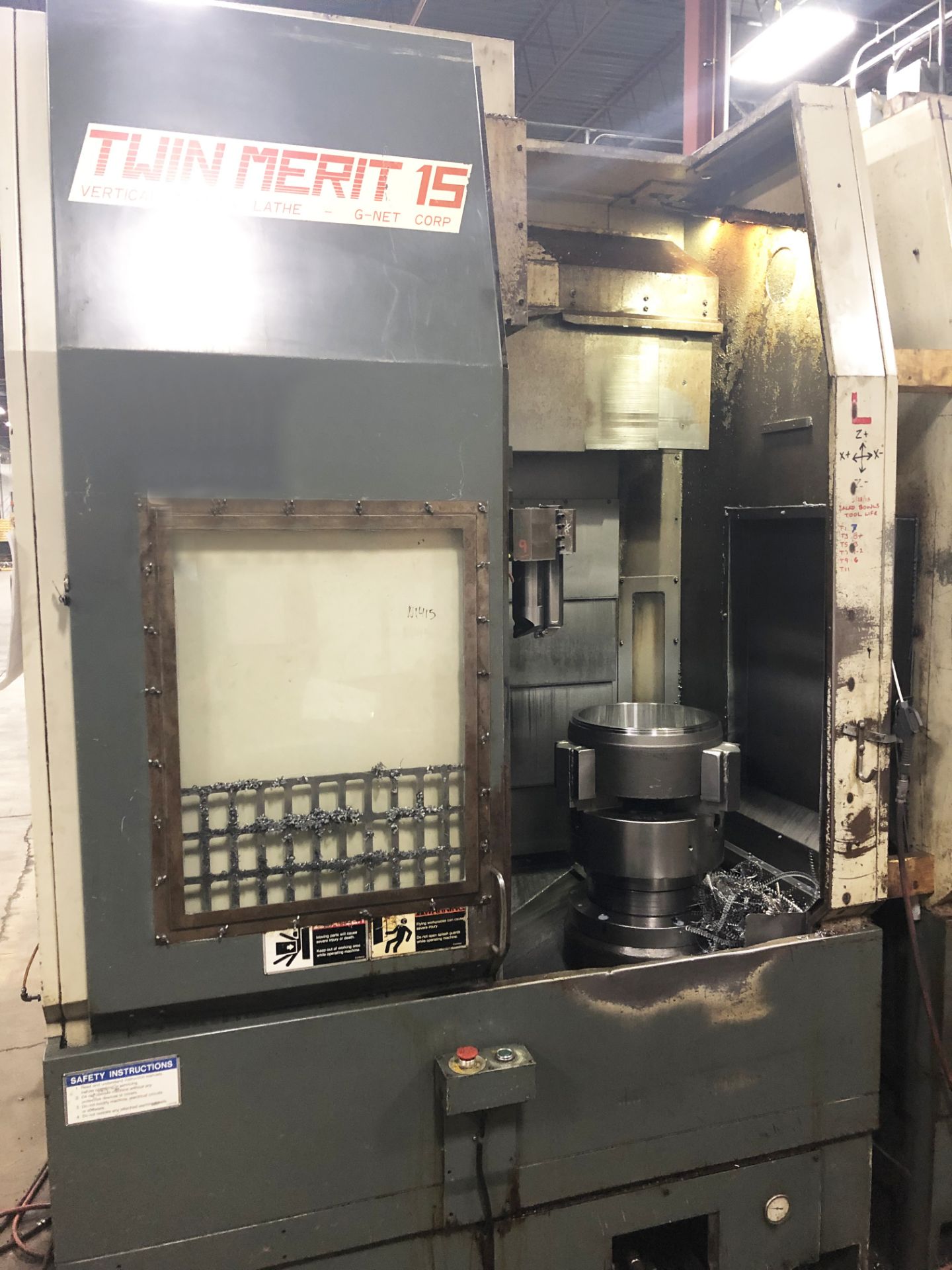 G-Net Twin Merit TM-15 Twin Spindle CNC Vertical Lathe - Image 2 of 11