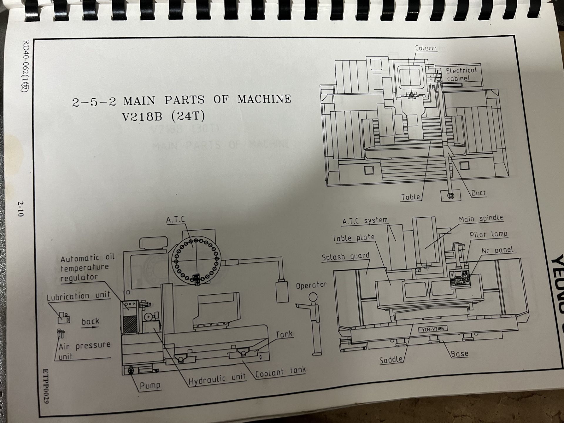 YCM Model V218B CNC Vertical Machining Center - Image 14 of 15