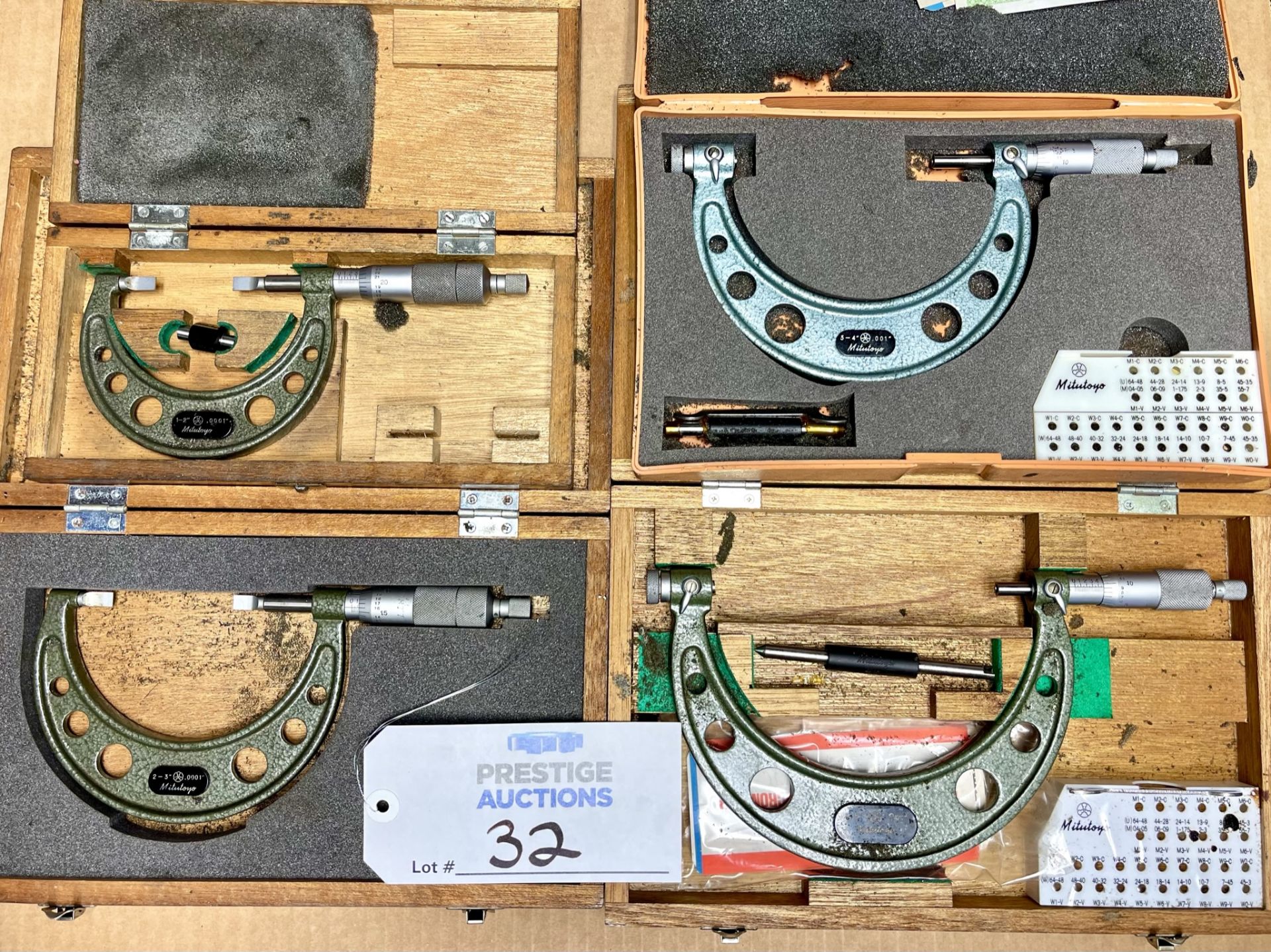 Mitutoyo (4) Micrometers from 1"-5"