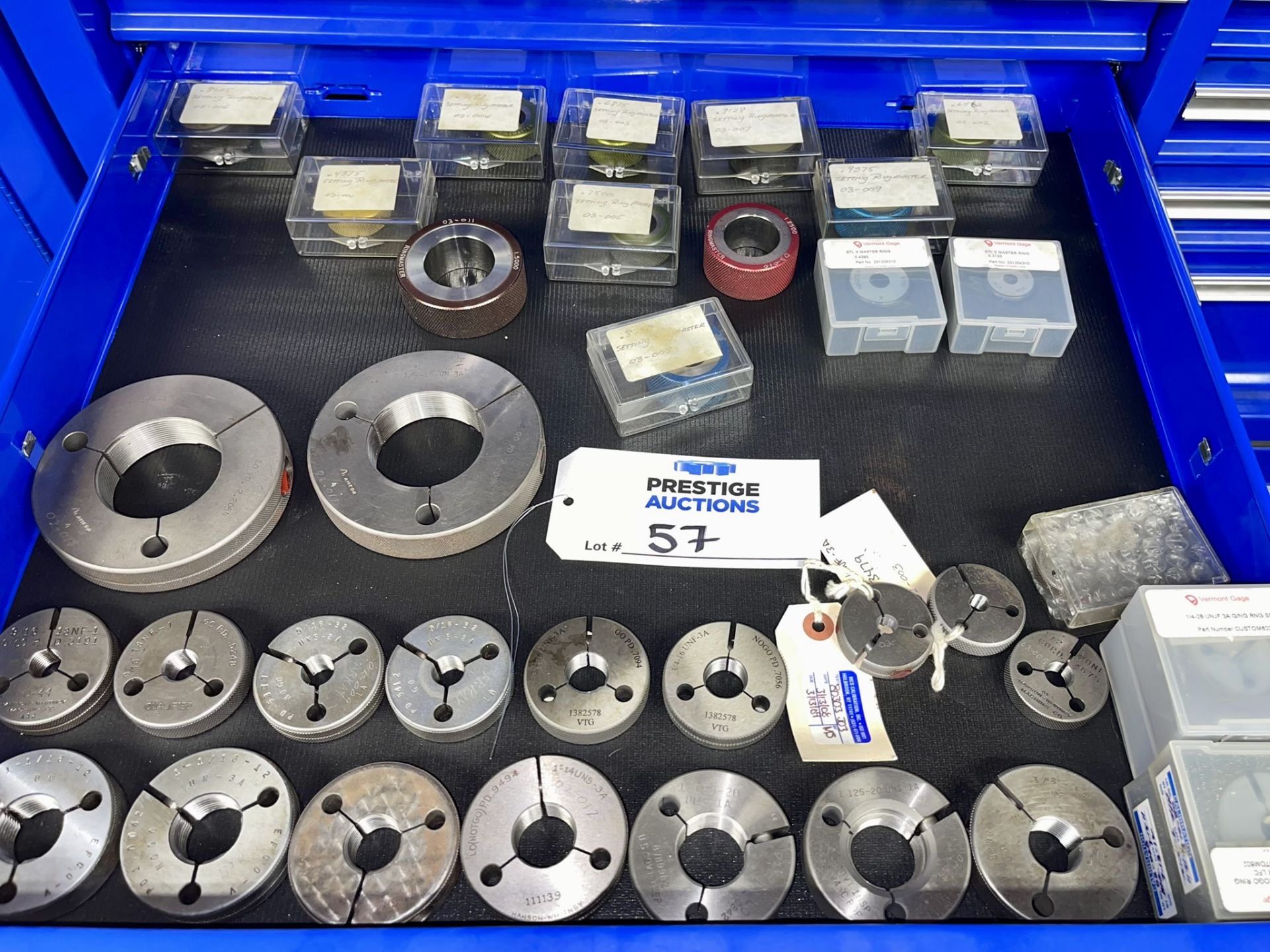 Contents in Drawer Only: Assorted Ring Gages