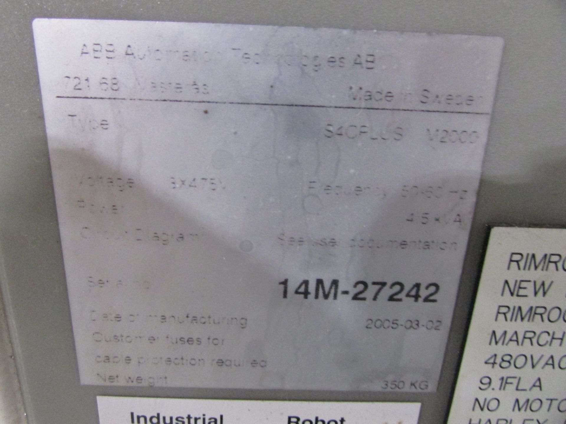 2005 ABB IRB 140 Type B M2000 6-Axis Robot - Image 11 of 11