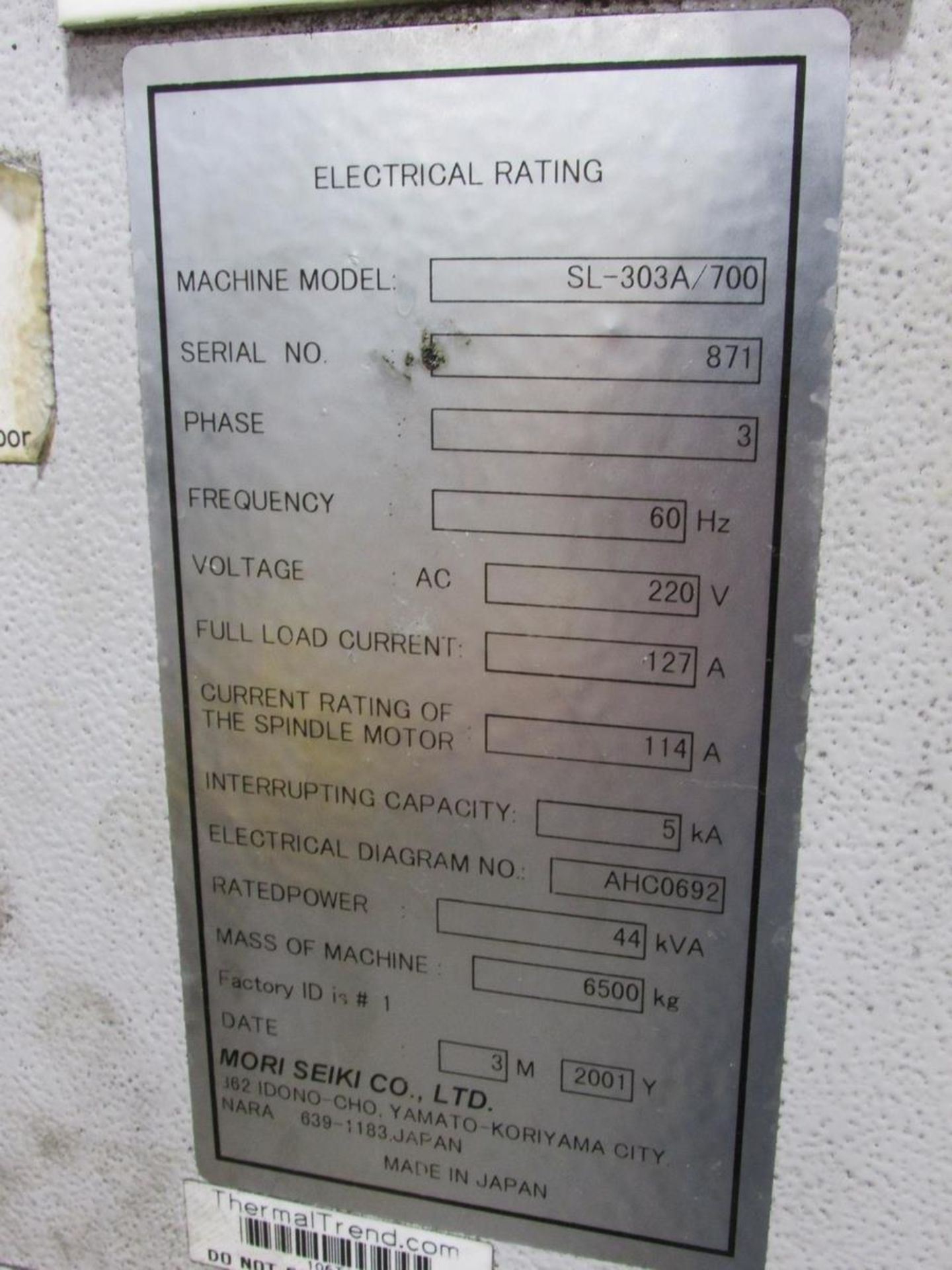 Mori Seiki SL303A/700 CNC Turning Center - Image 12 of 12