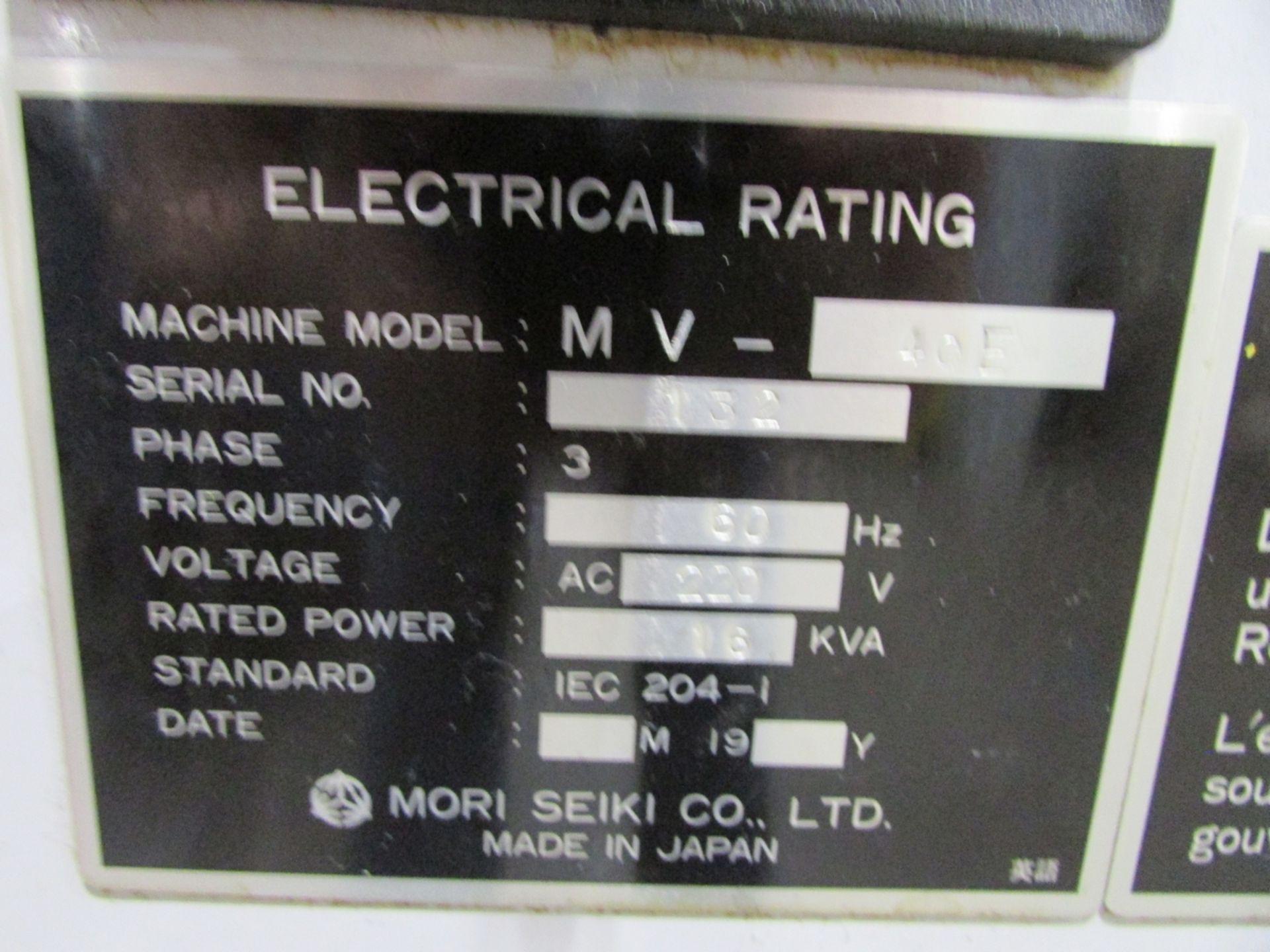 Mori Seiki MV-40E Vertical CNC Machining Center - Image 18 of 18