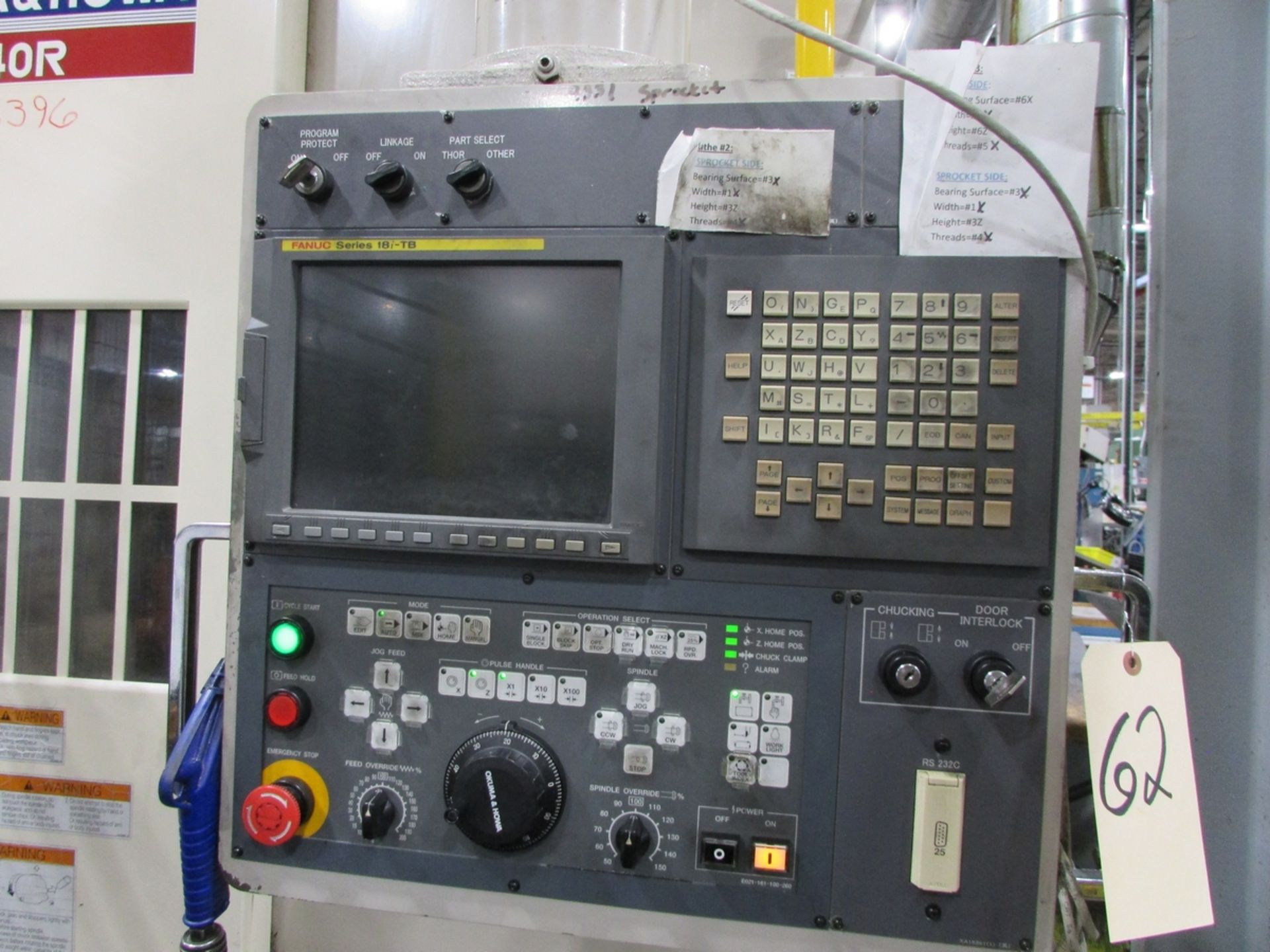 Okuma & Howa V40R CNC Vertical Turning Center - Image 2 of 10