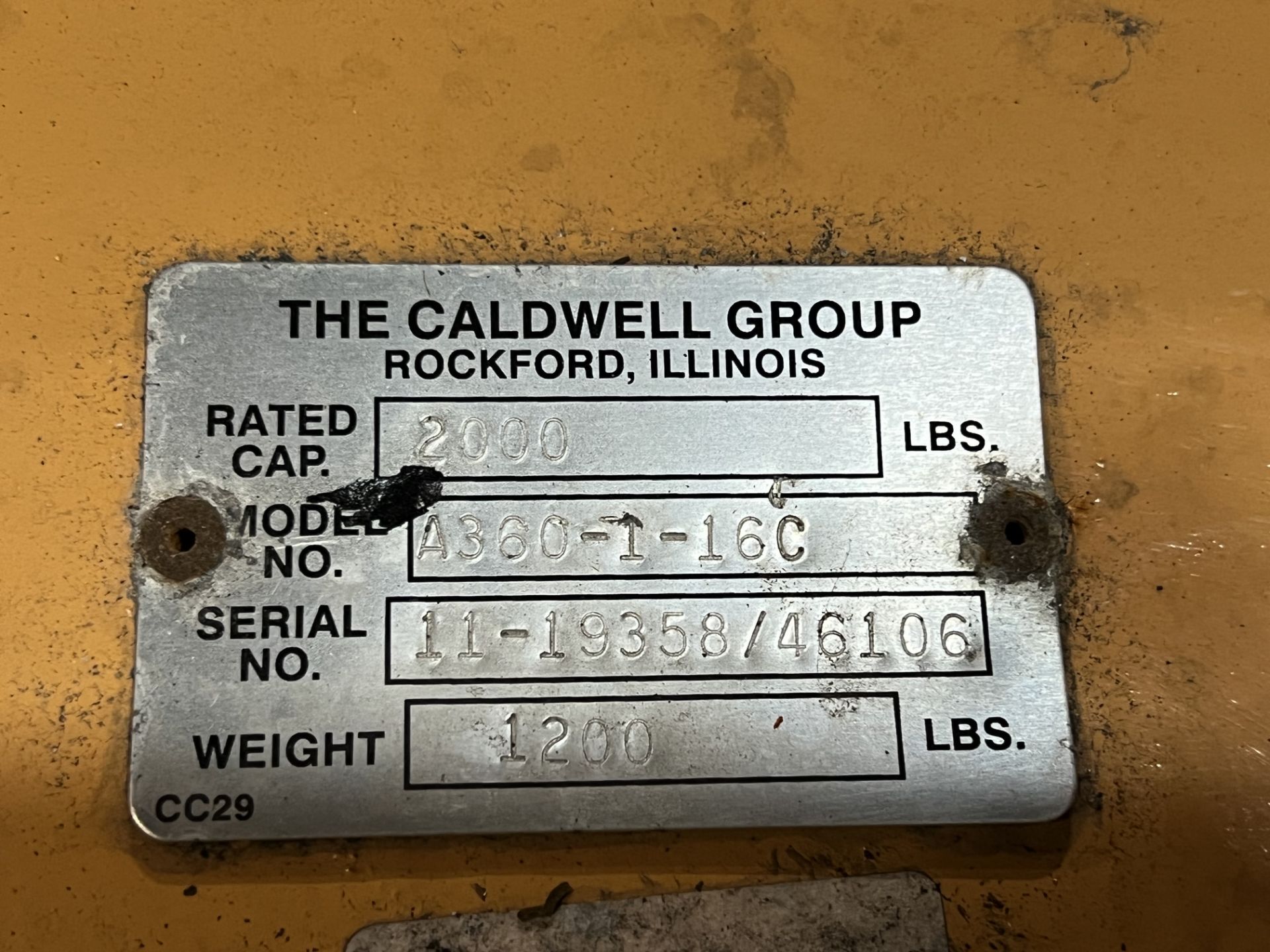 1 Ton Caldwell Jib Crane - Image 4 of 5