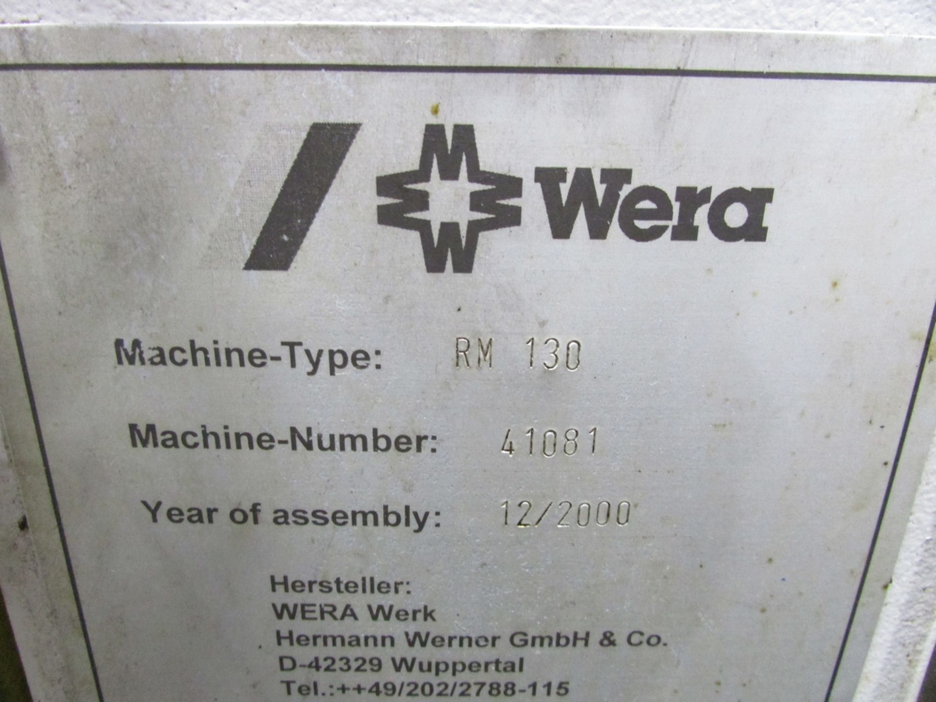 Wera Profilator RM130 CNC Multi Edge and Grooving Fly Cutting Machine - Image 20 of 21