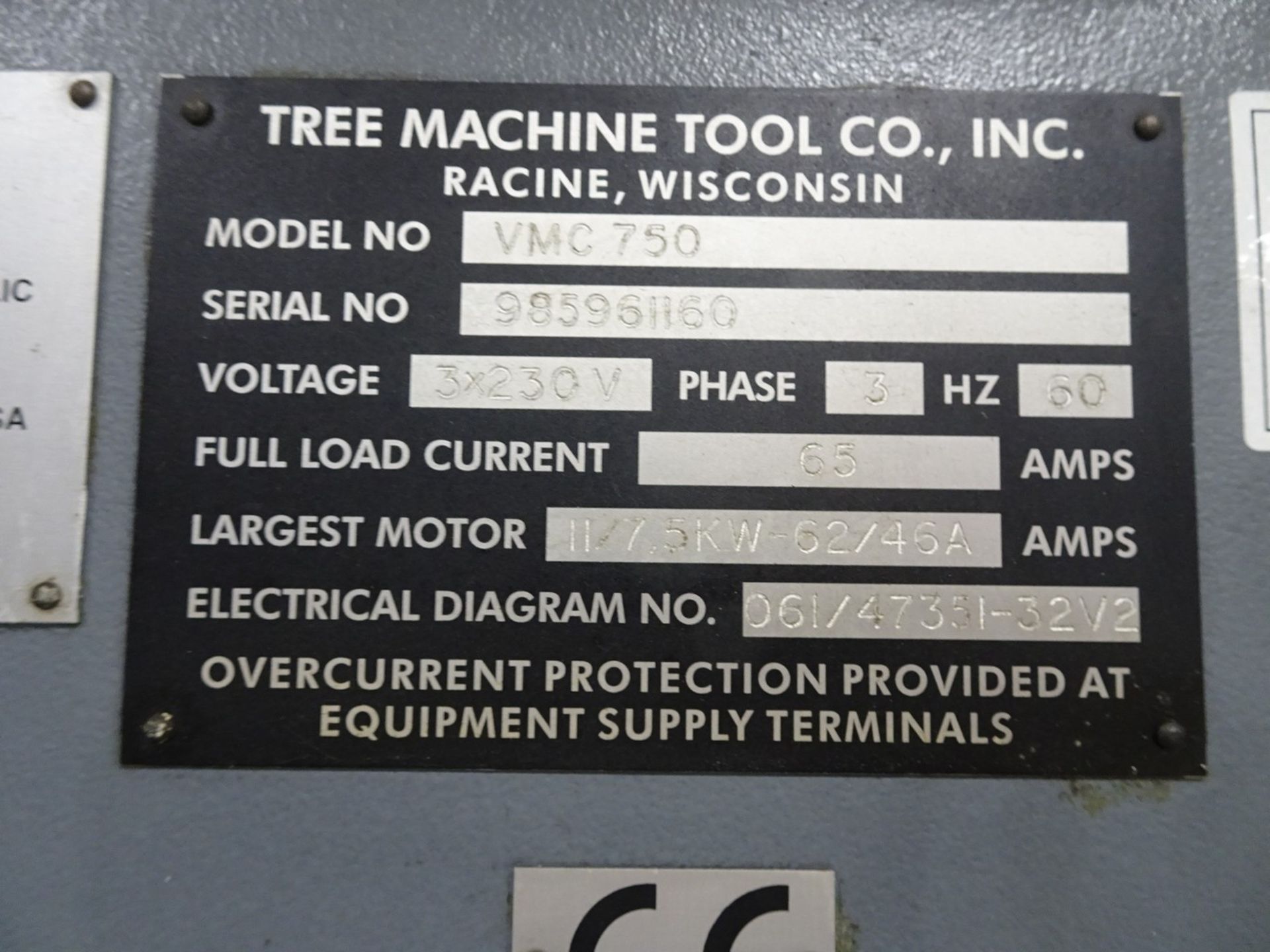 Tree VMC-750 CNC Vertical Machining Center - Image 8 of 8