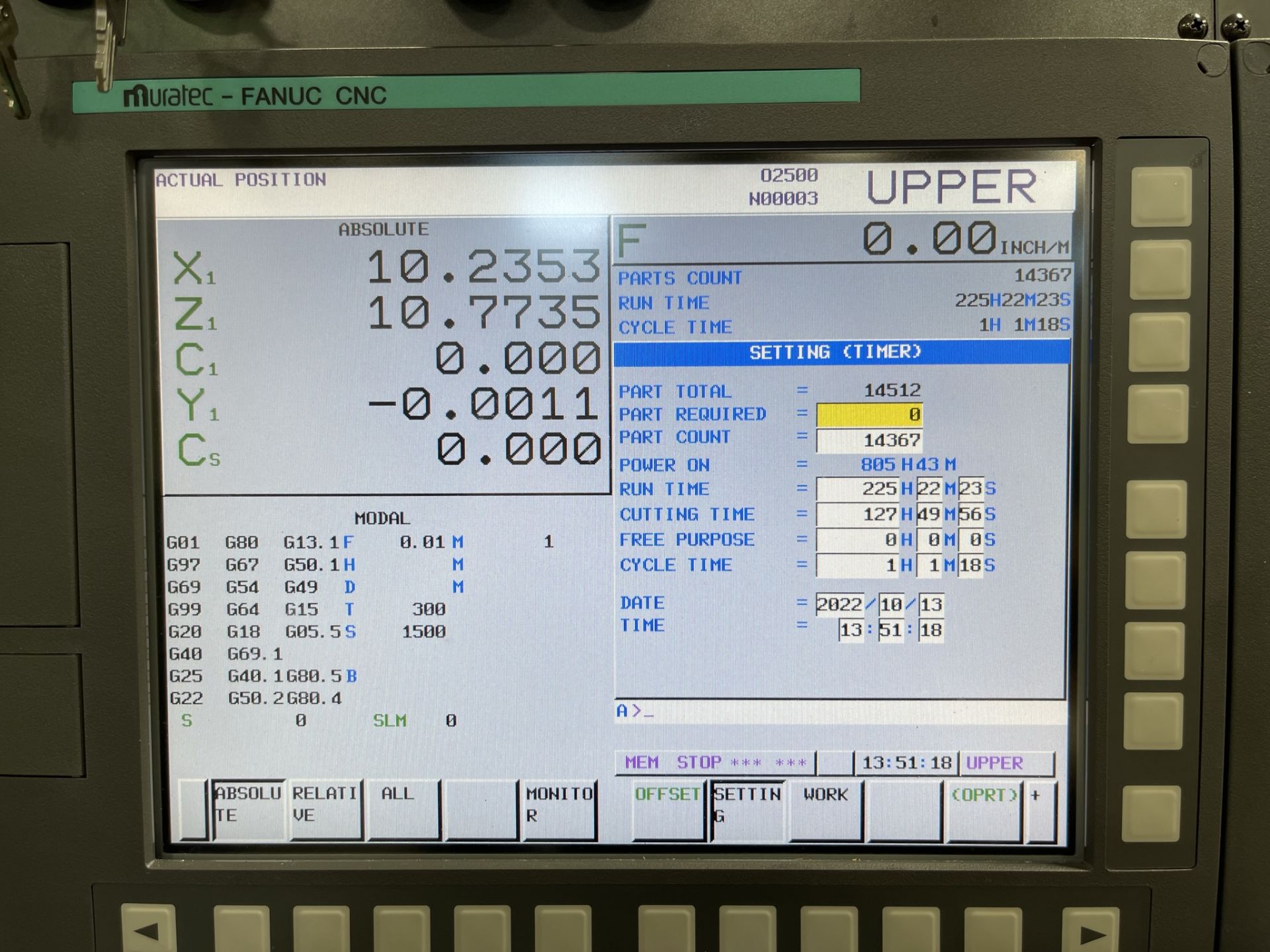 2020 Muratec MT100 Twin Opposed Spindle CNC Turning Center With Live Milling - Image 5 of 23