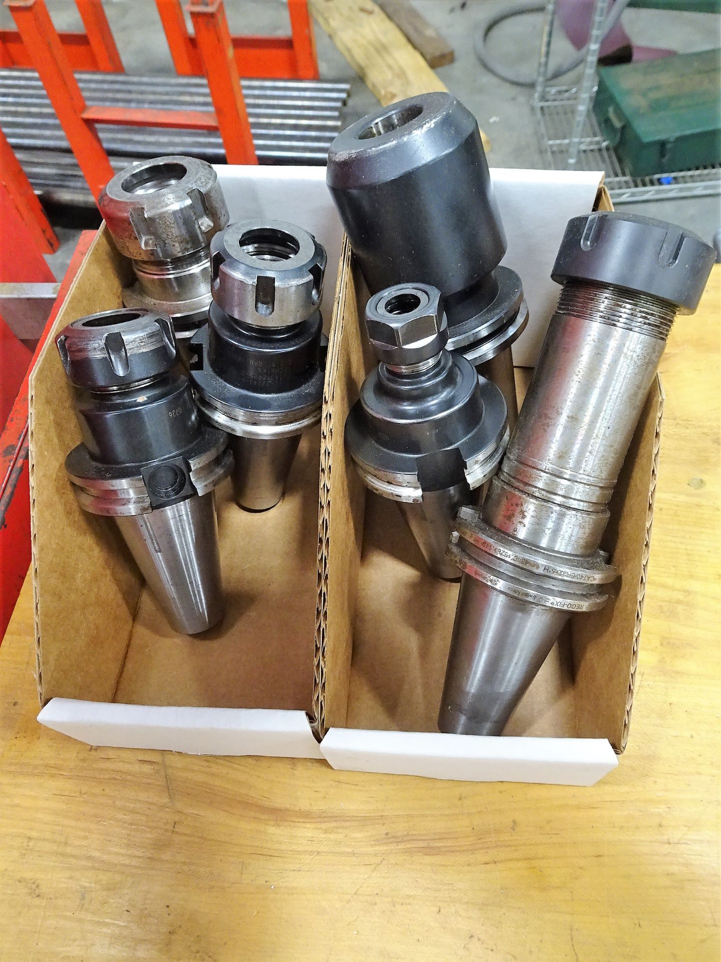 Lot (6) Assorted Cat 40 Taper Tooling