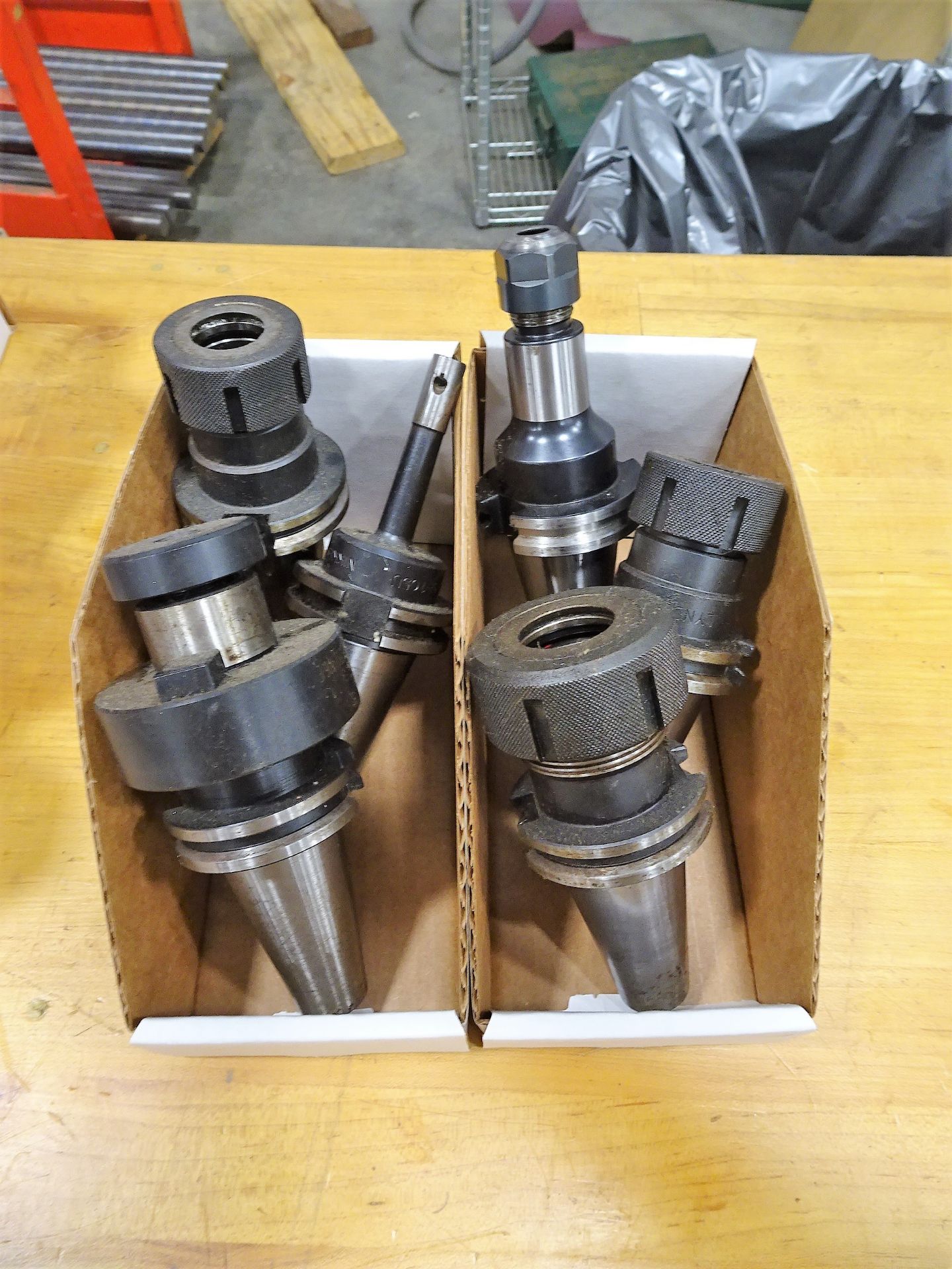 Lot (6) Assorted Cat 40 Taper Tooling