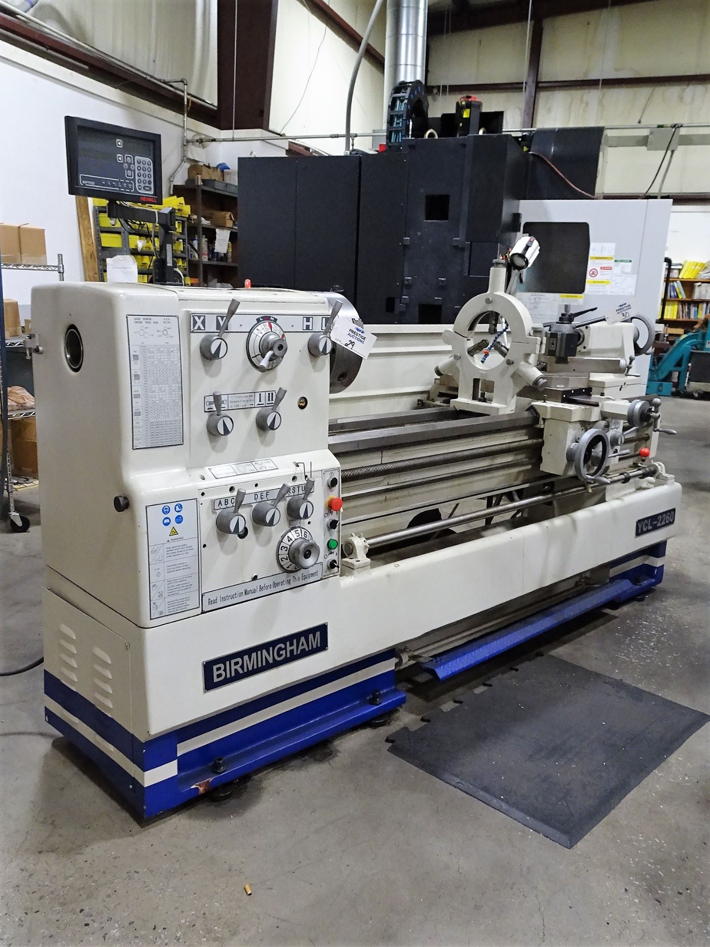 22" x 60" Birmingham YCL-2260 Precision Gap Bed Engine Lathe, New 2011 - Image 3 of 12