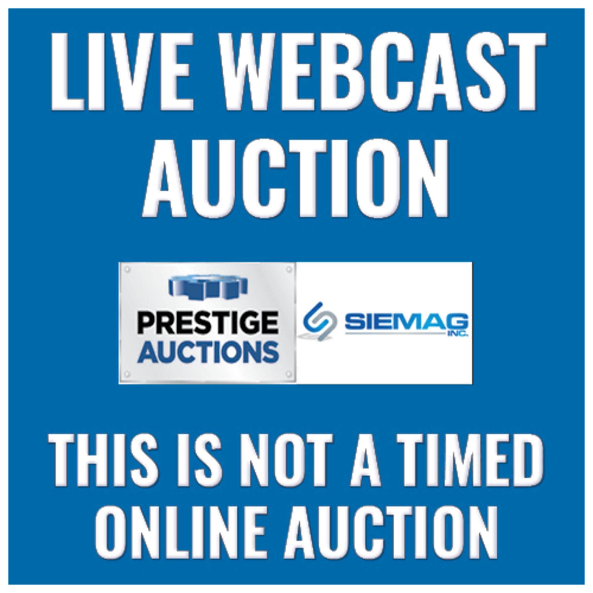 IMPORTANT: THIS IS A LIVE WEBCAST AUCTION