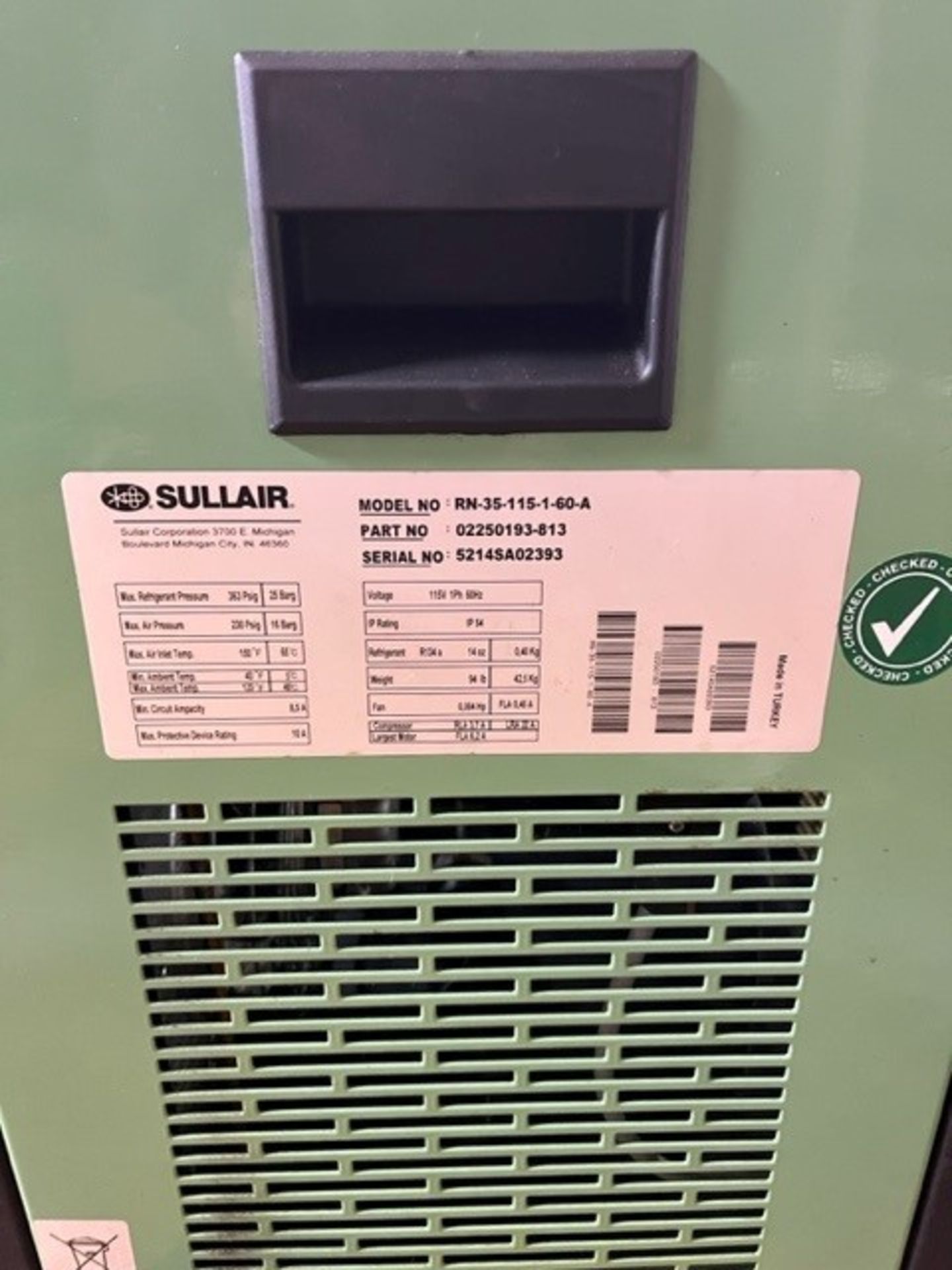 Sullair ES-6 Air Compressor w/ Dryer - Image 4 of 5