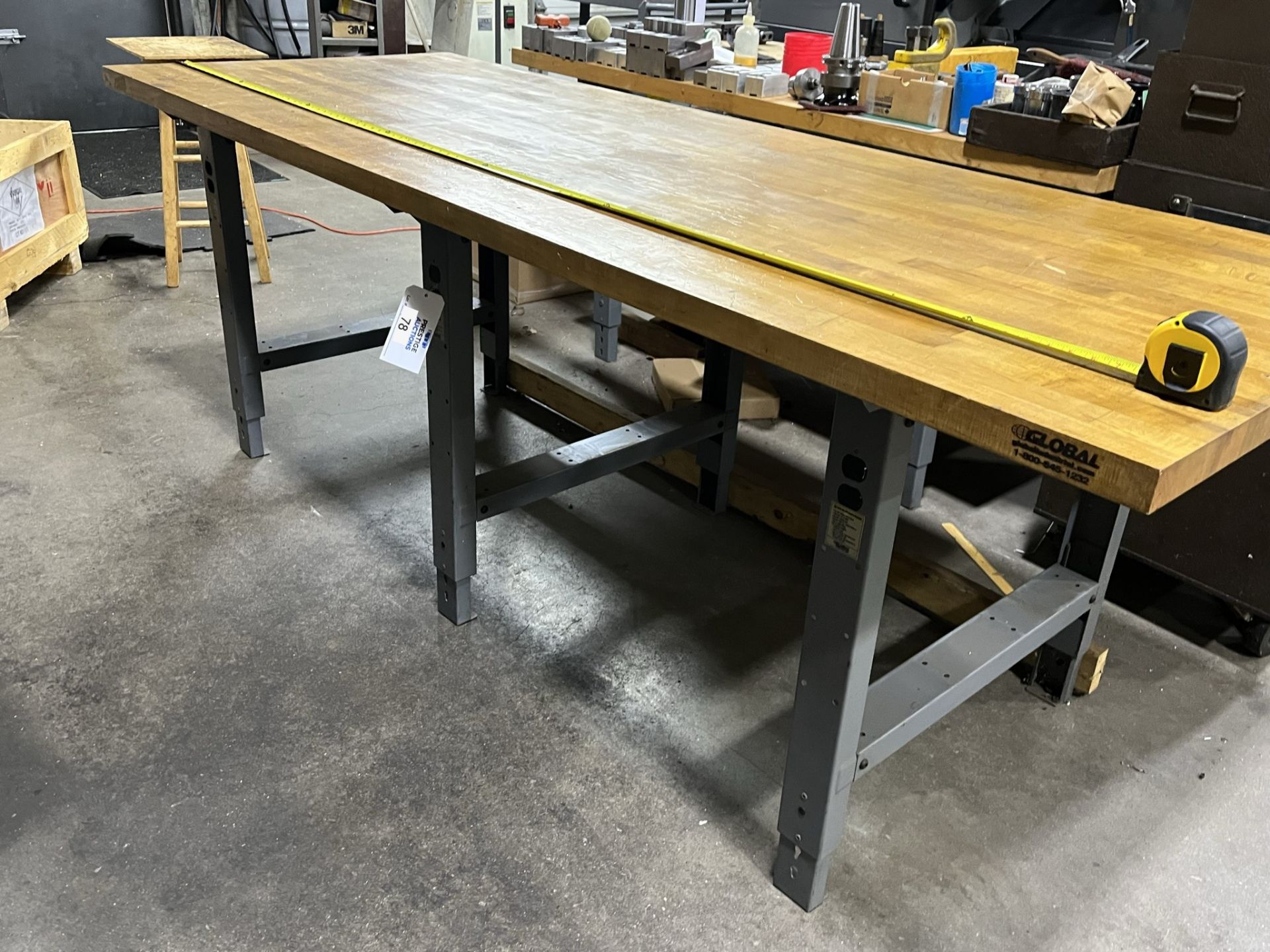 96" x 36" Wood Top Workbench with Steel Base
