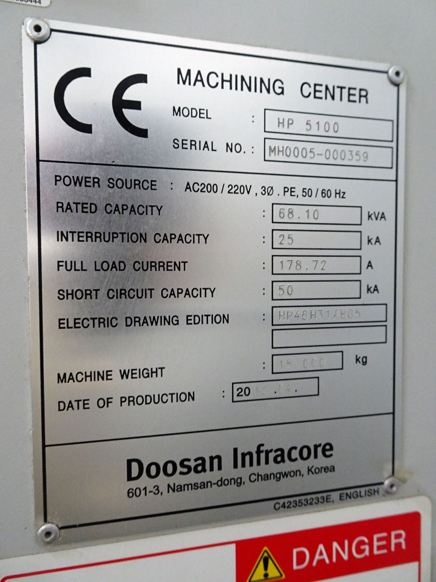 Doosan HP 5100/7APC CNC 4-Axis Horizontal Machining Center - Image 20 of 20