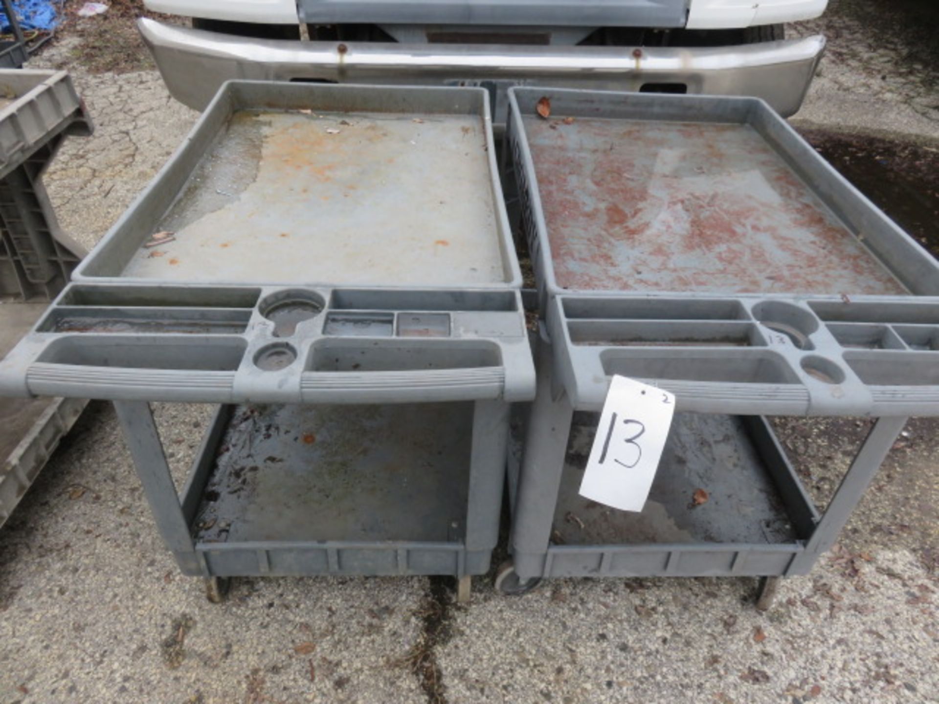 (2) PLASTIC CARTS