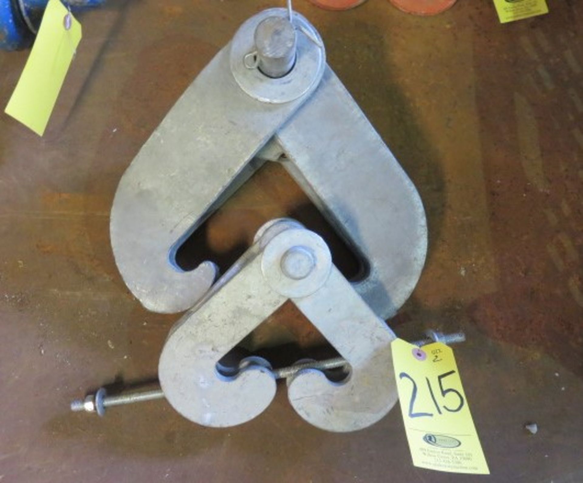 (2) GALVANIZED LIFTING CLAMPS