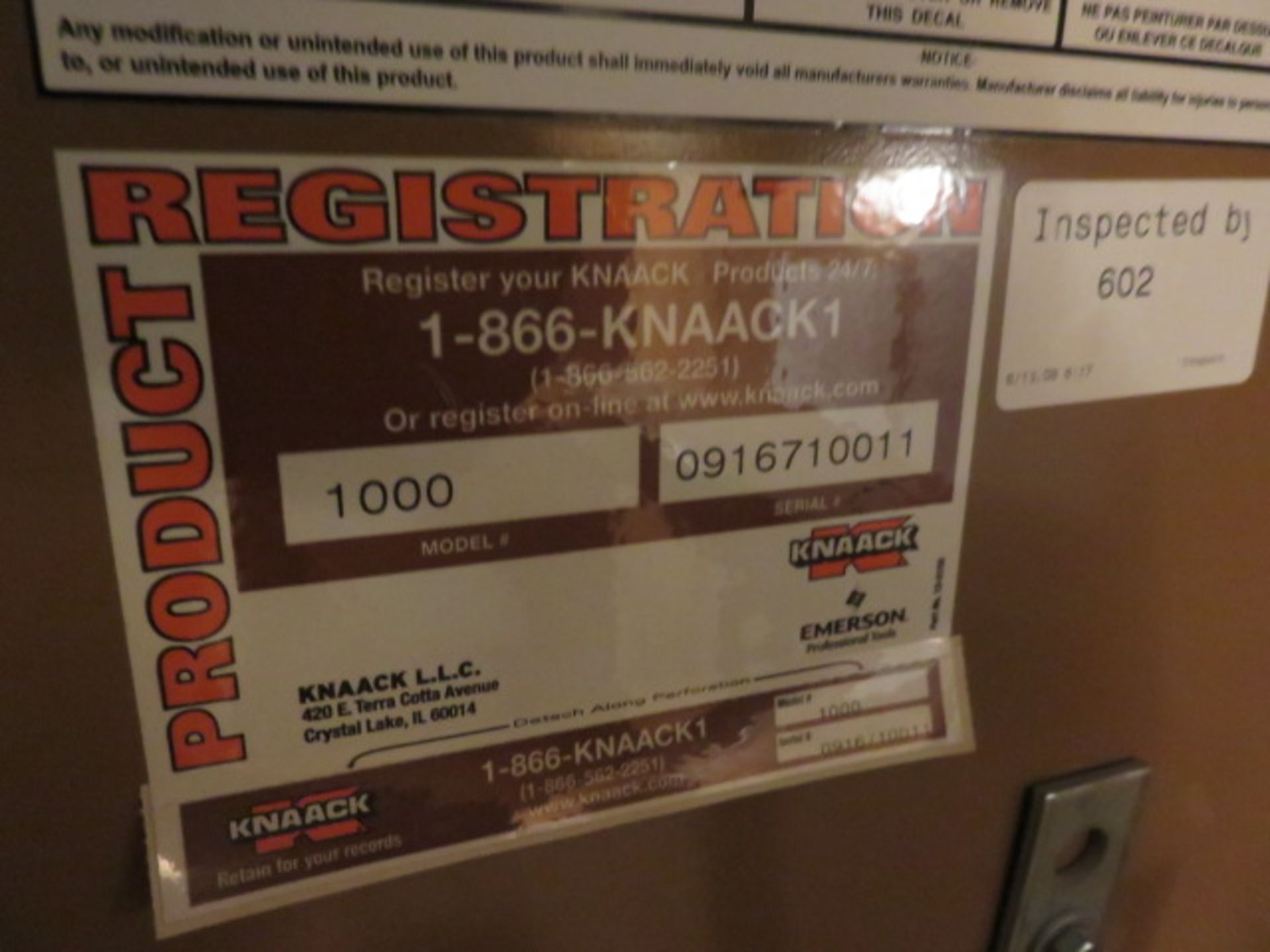 KNAACK 1000 PIANE-STYLE STORAGEMASTER BOX - Image 4 of 6