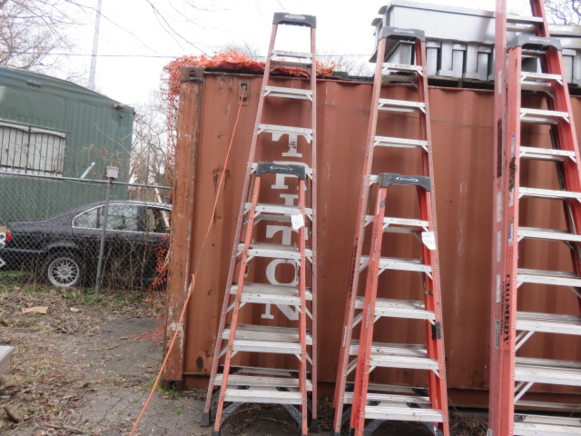 WERNER 10 FT AND 6 FT FIBERGLASS A-FRAME LADDERS