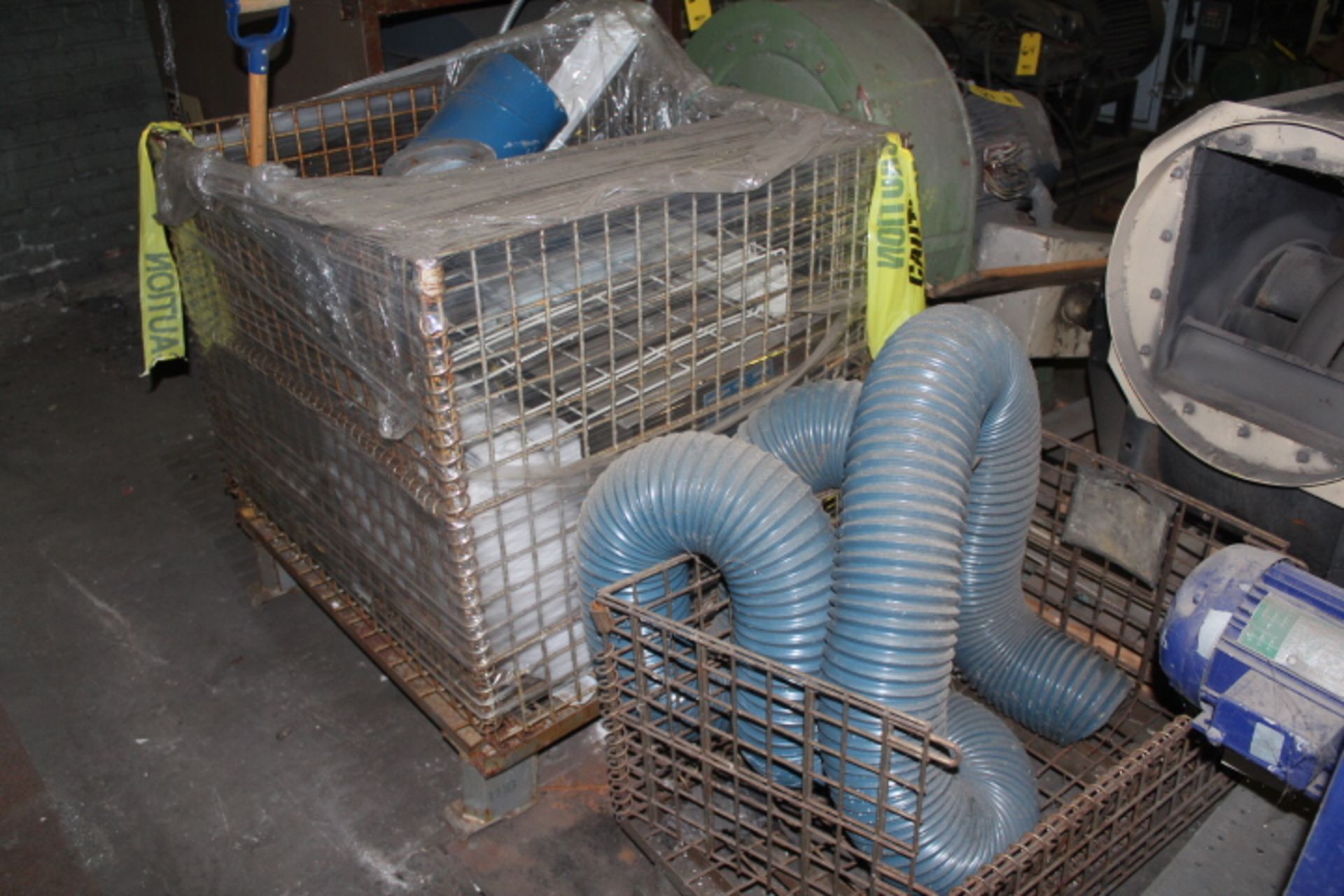 SKIDS AND (2) COLLAPSIBLE BASKETS OF AIR FILTER PARTS - Image 2 of 2