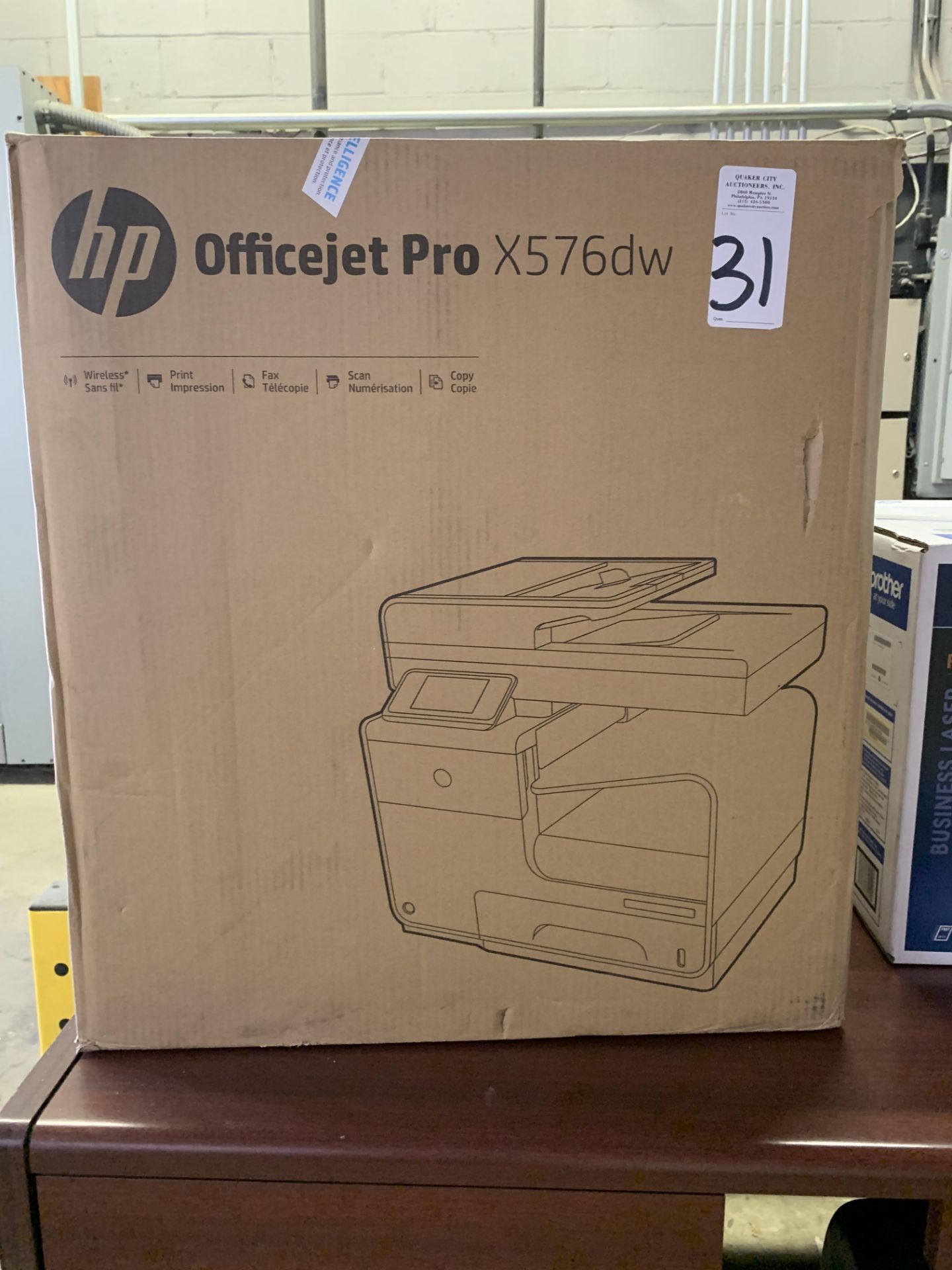 HP WIRELESS OFFICE JET PRO X576DW PRINTER (NEVER USED)