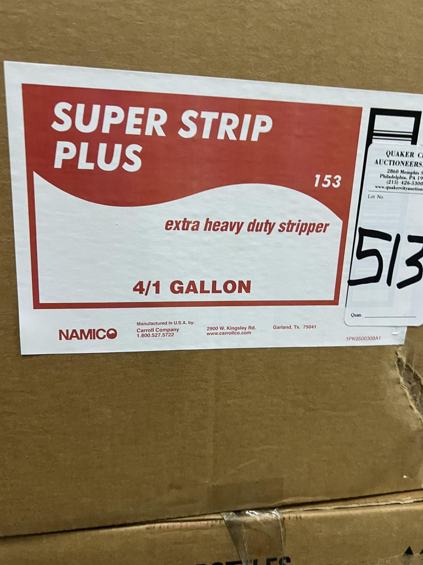 (4) GALLONS OF NAMICO NO. 153 SUPERSTRIP PLUS AND (4) GALLONS OF A55 NON-AMMONITED FLOOR STRIPPER AN - Image 2 of 3
