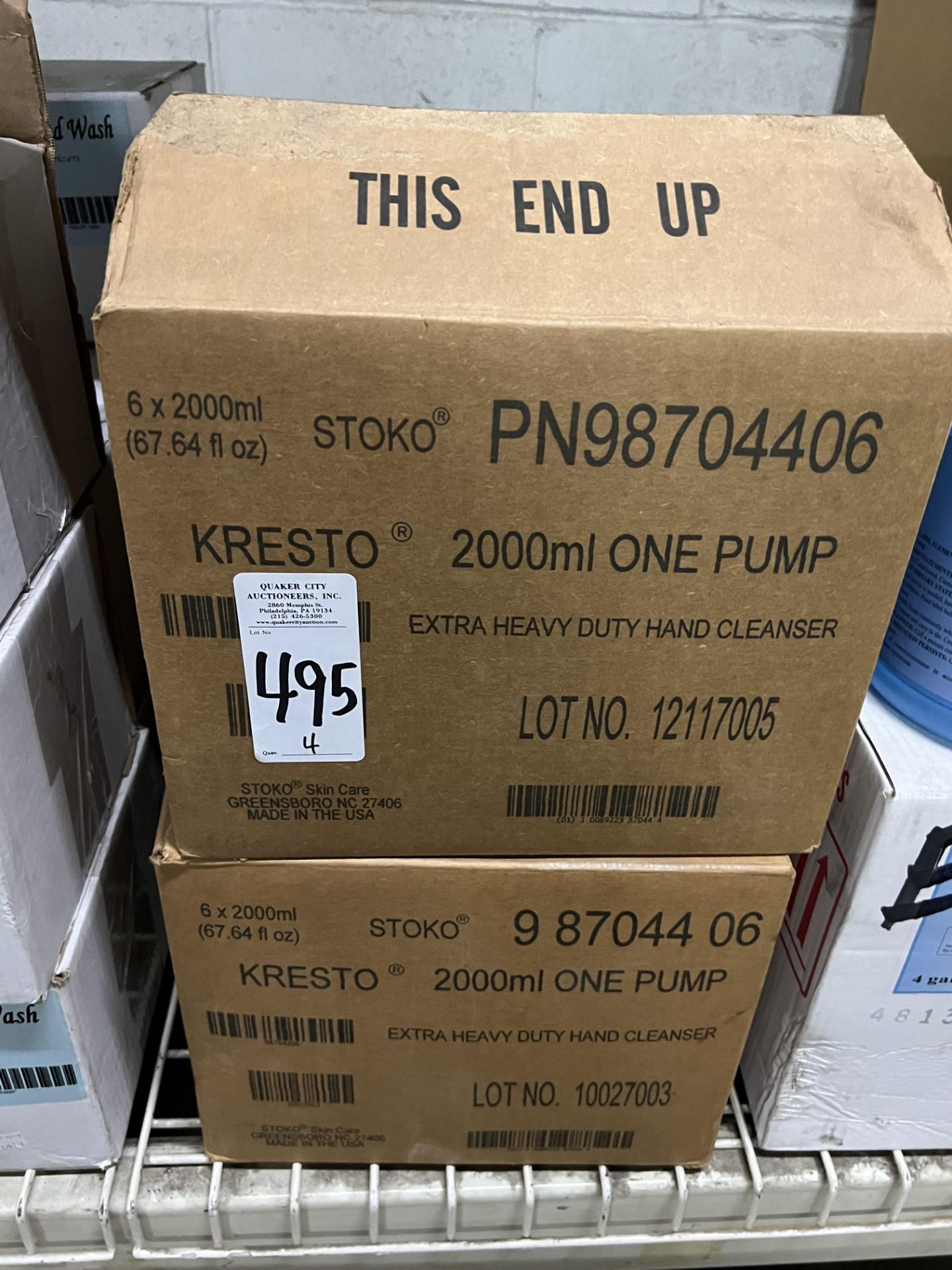 (4 BOXES) OF KRESTO PN98704406 EXTRA H.D. HAND CLEANSER (6 BOTTLES/PER BOX)