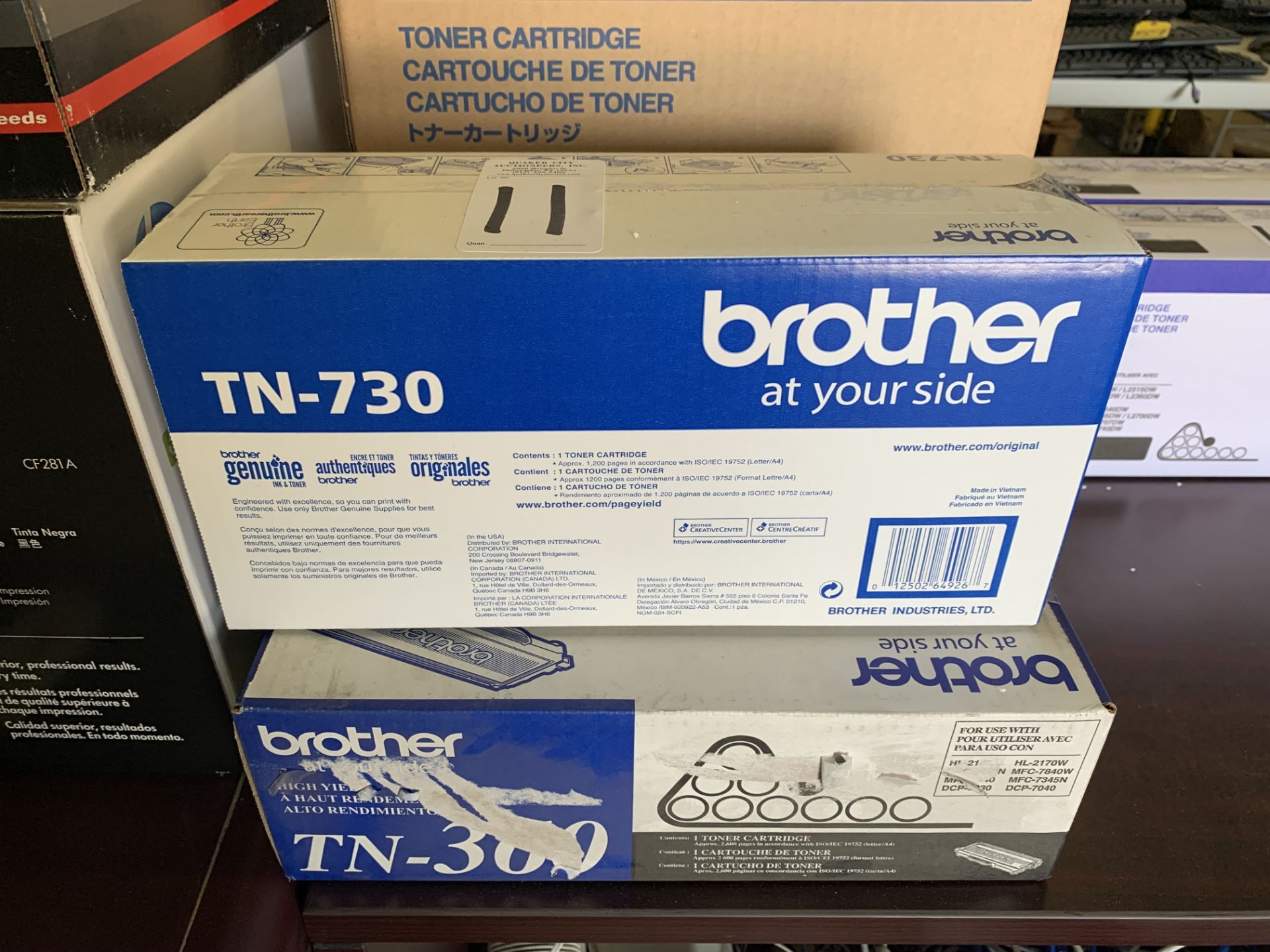 (2) NEW - BROTHER TN-730 AND TN-360 TONER CARTRIDGES