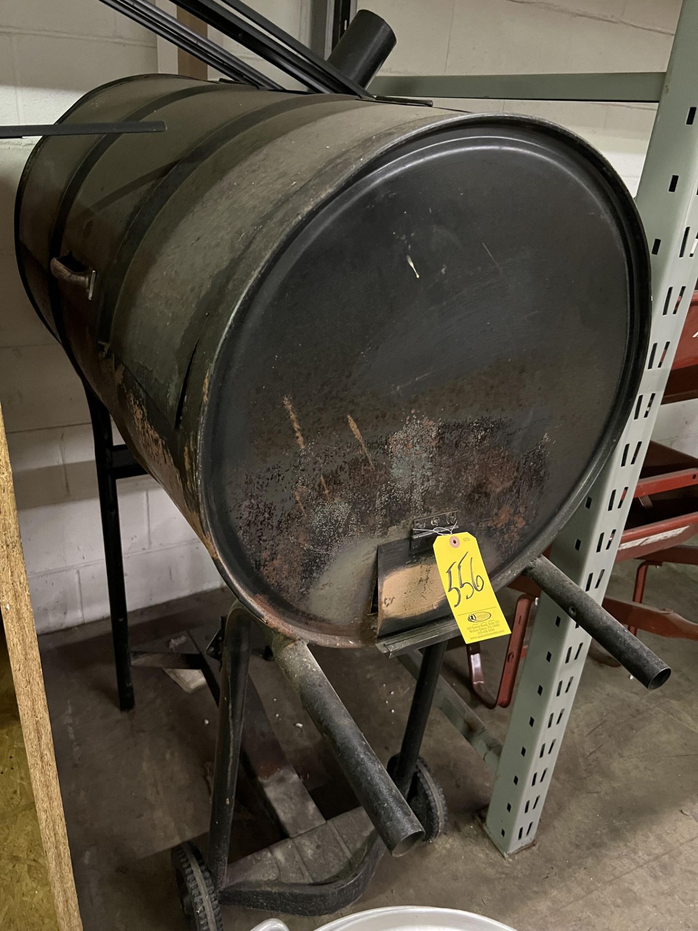 MOBILE 55-GALLON SMOKING DRUM - Image 2 of 2