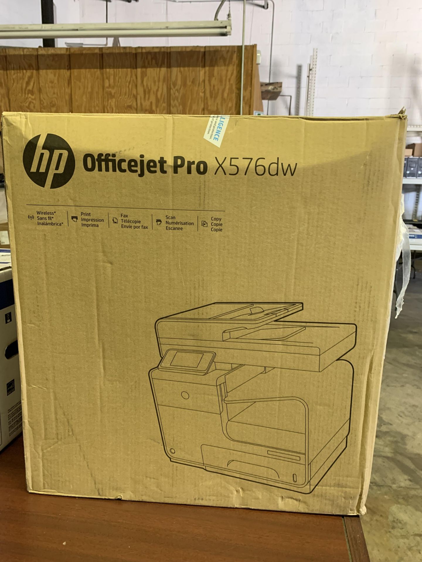 HP WIRELESS OFFICE JET PRO X576DW PRINTER (NEVER USED) - Image 2 of 2