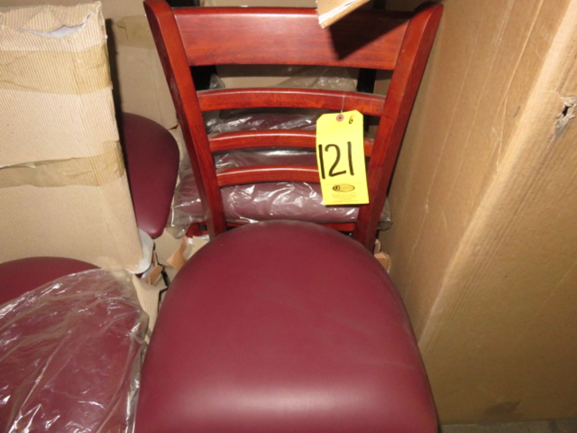 (6) LADDERBACK WOOD CHAIRS (SEATS NEED TO BE ATTACHED) - Image 2 of 3