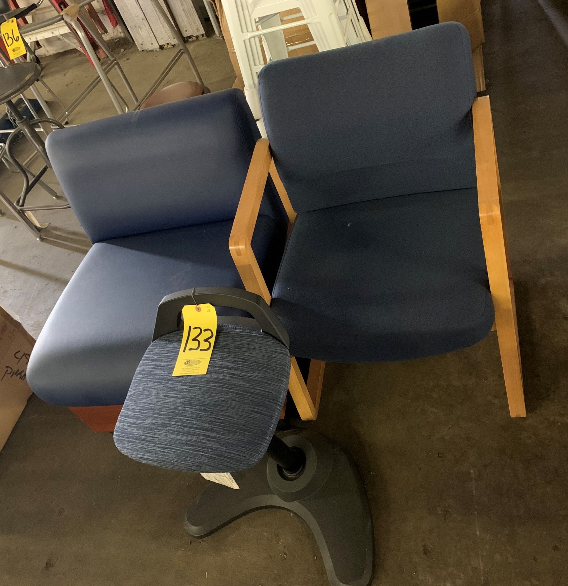 (2) SIDE CHAIRS AND ONE ALERA LOW-BACK STOOL