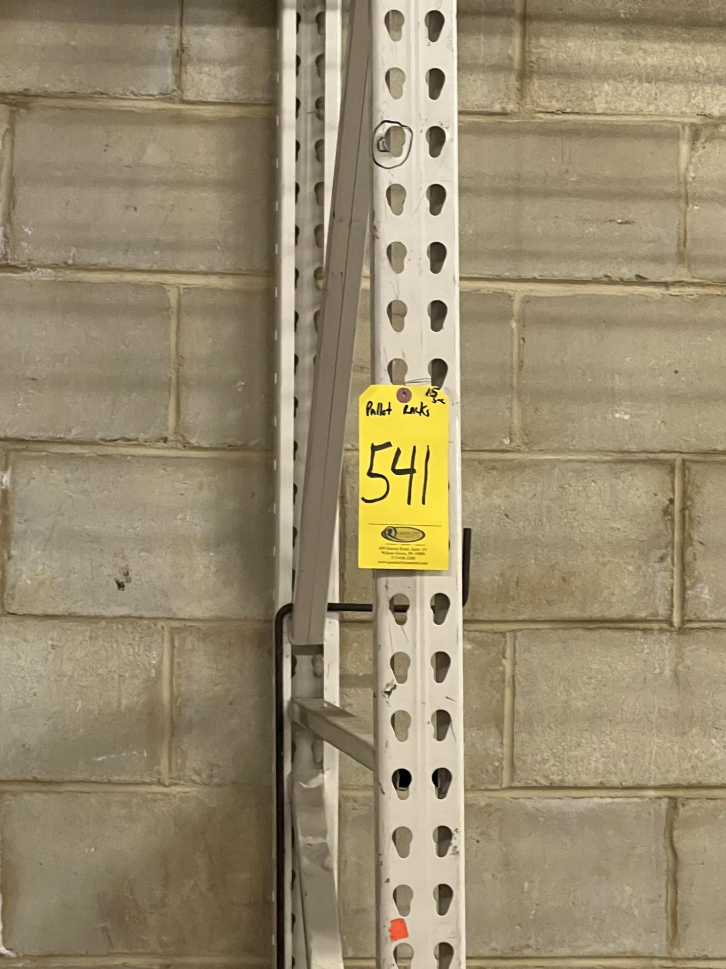 (15 SECTIONS) OF TEAR DROP PALLET RACKING WITH (20) 42 IN. X 144 IN. UPRIGHTS AND (70) 94 IN. BEAMS