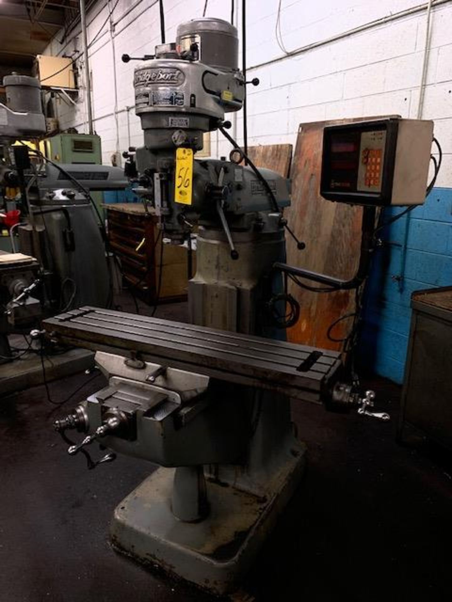 BRIDGEPORT J-HEAD VERTICAL MILL, S/N 12BR 193261, 1 HP, 9 IN. X 42 IN. TABLE... - Image 3 of 4