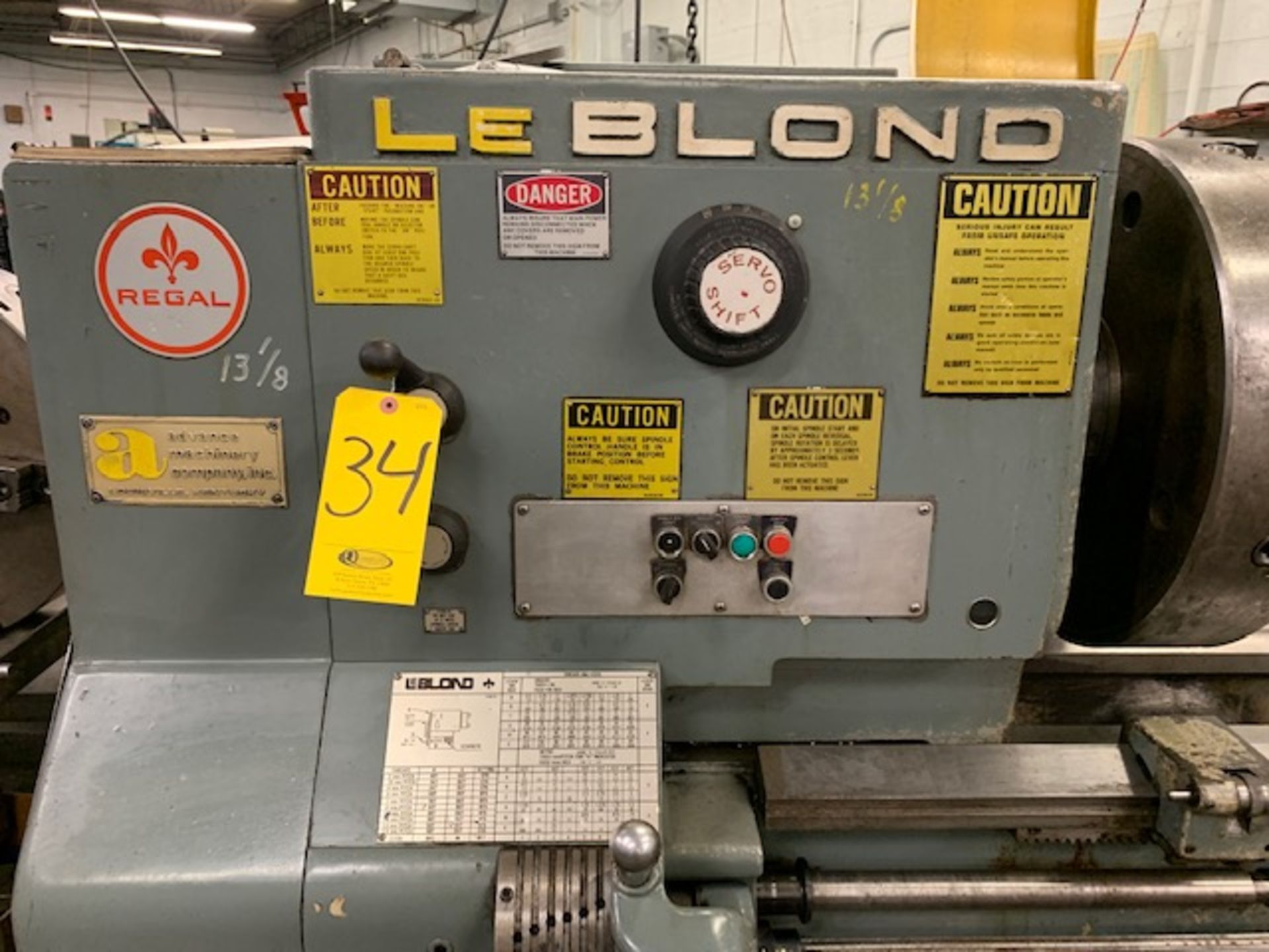 1980 LEBLOND ENGINE LATHE, S/N 7H1027, SERVO SHIFT, 26 IN. x 144 IN.,... - Image 2 of 9